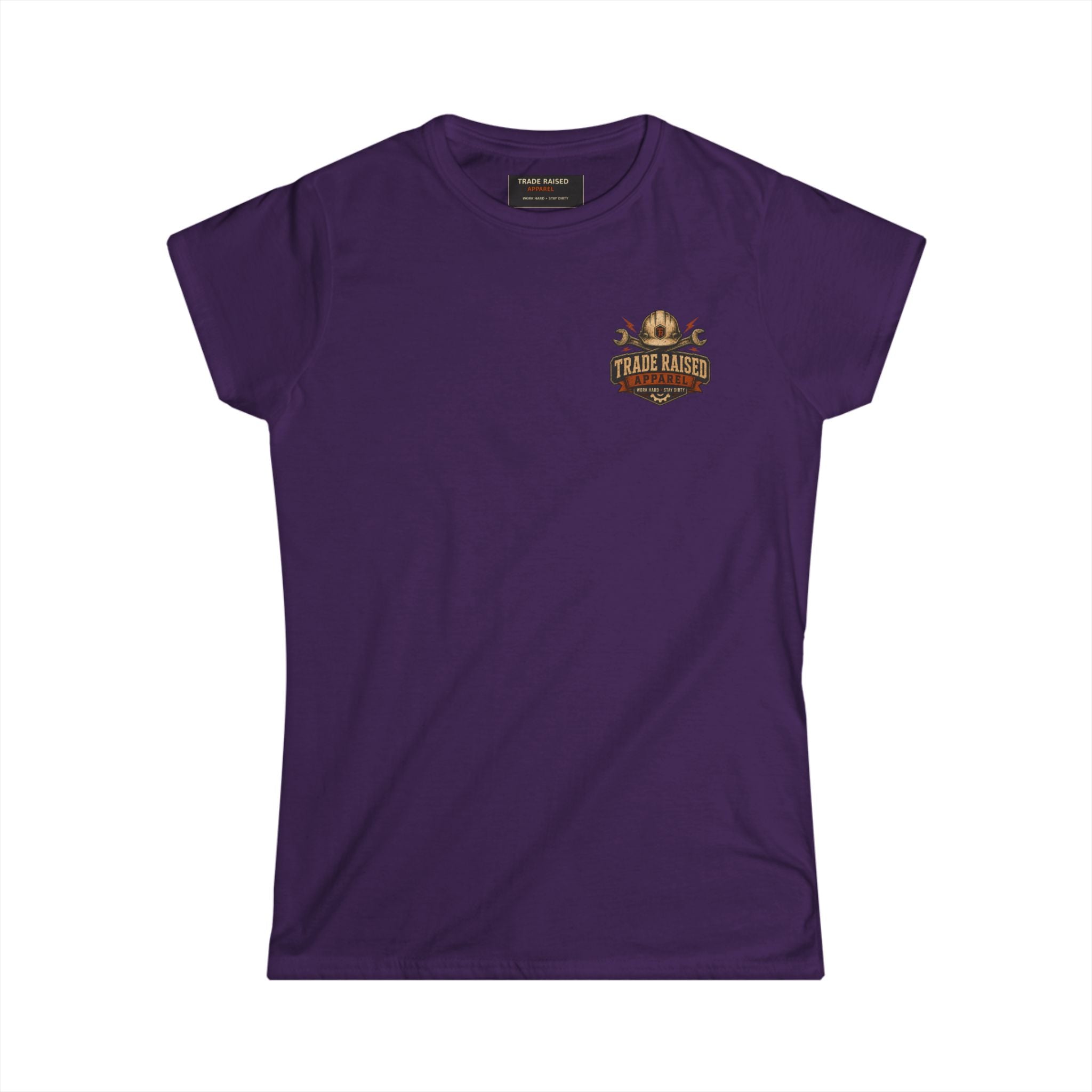 Blue Collar Wife Tee — Leopard Plaque Graphic Women's T‑Shirt
