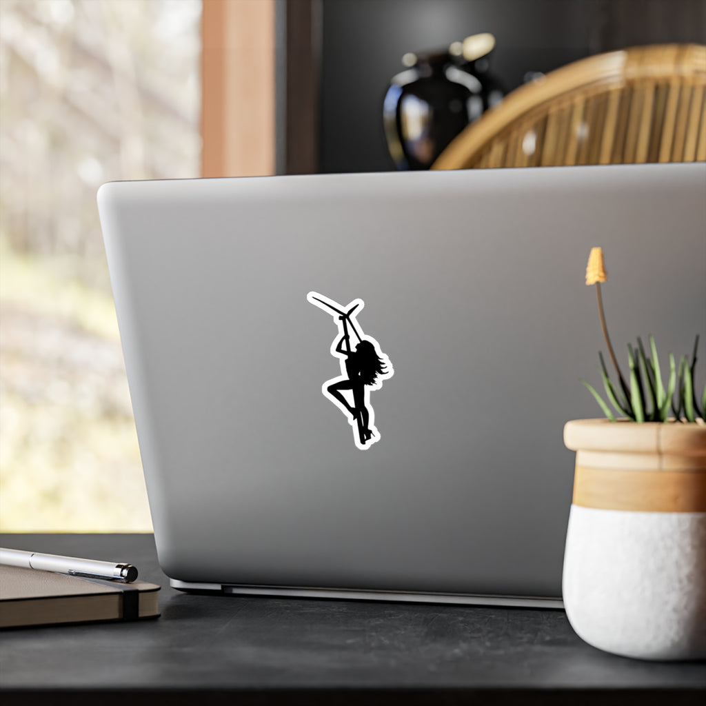Pole Dancer Silhouette Kiss-Cut Vinyl Sticker — Minimal Pole Fitness Decal