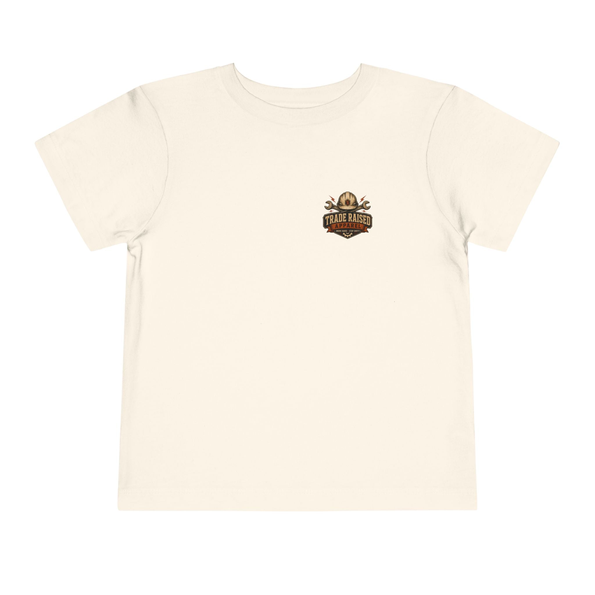 Toddler Tee — "Small Boots Big Jobs" Construction Graphic Shirt