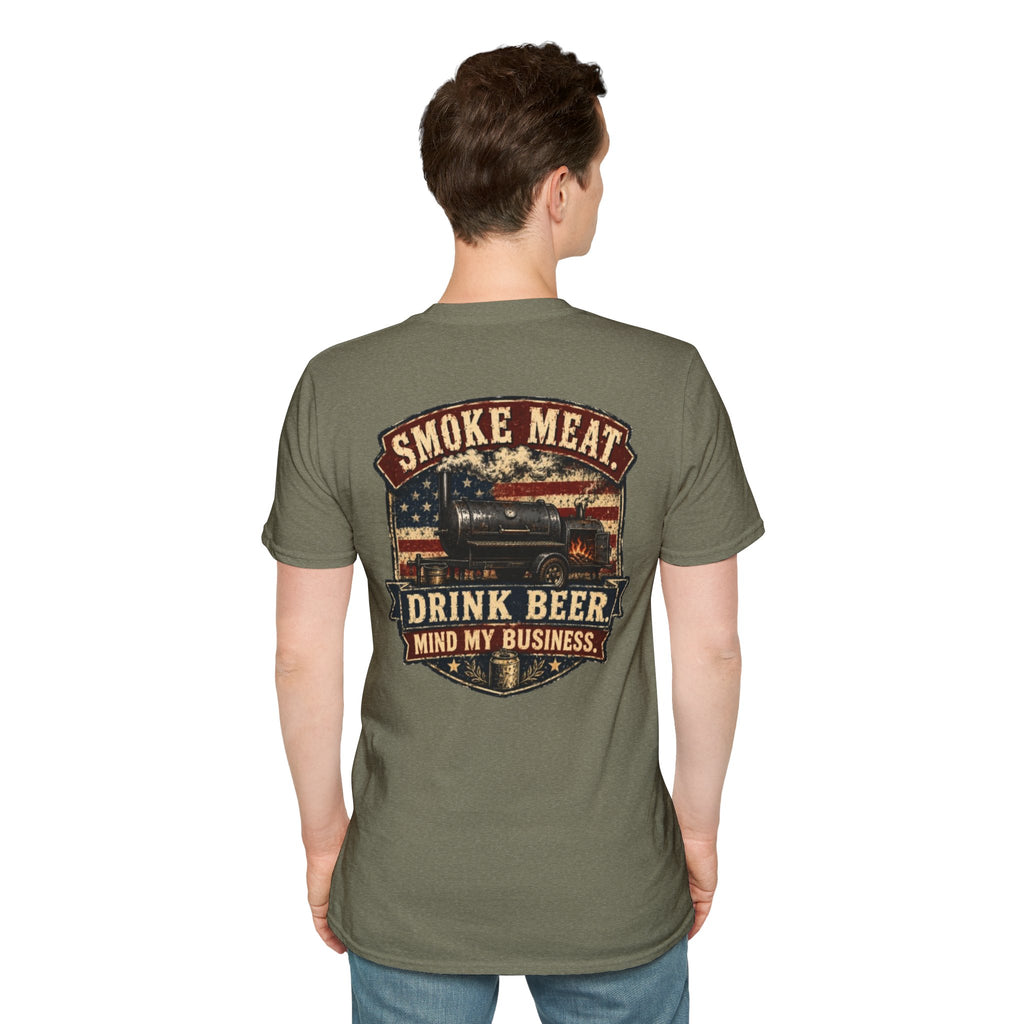Trade Raised Logo T-Shirt — Vintage Farmer Sunrise Graphic Tee