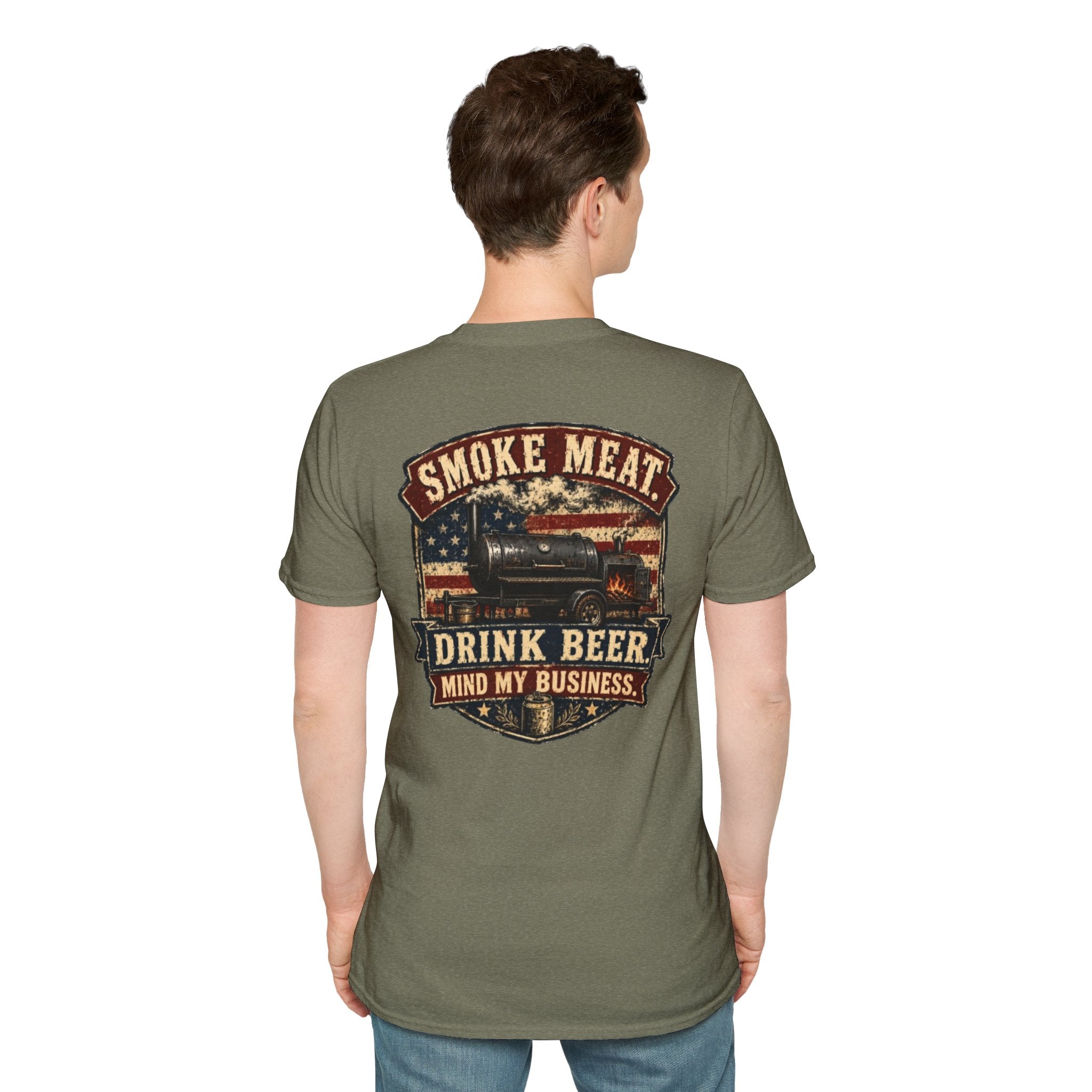 Trade Raised Logo T-Shirt — Vintage Farmer Sunrise Graphic Tee
