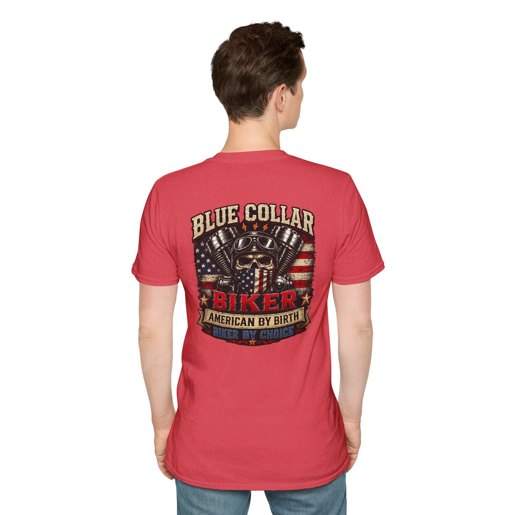 Blue collar biker