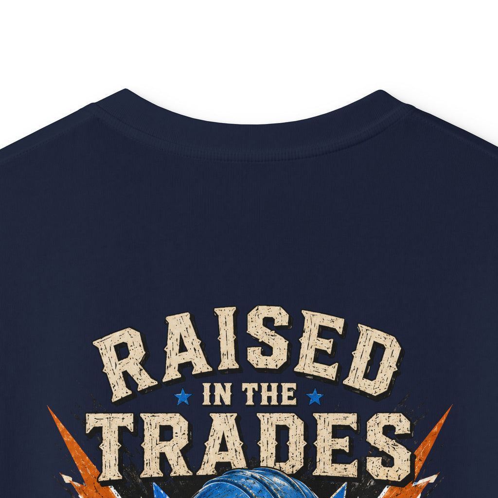 Kids T-Shirt - "Raised With Trades" Blue Collar Kid Graphic Tee