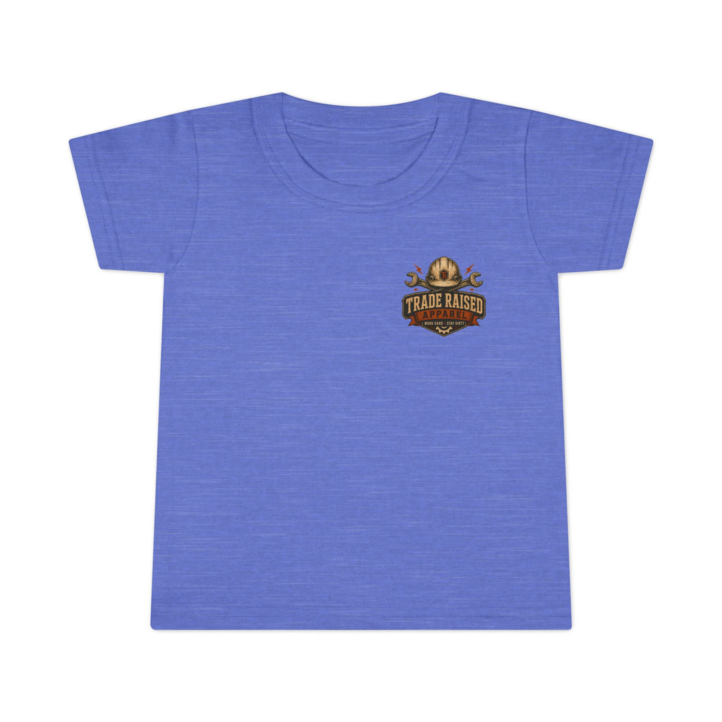 Raised in the Trades Toddler T-Shirt — "Blue Collar Kid" Workman Graphic