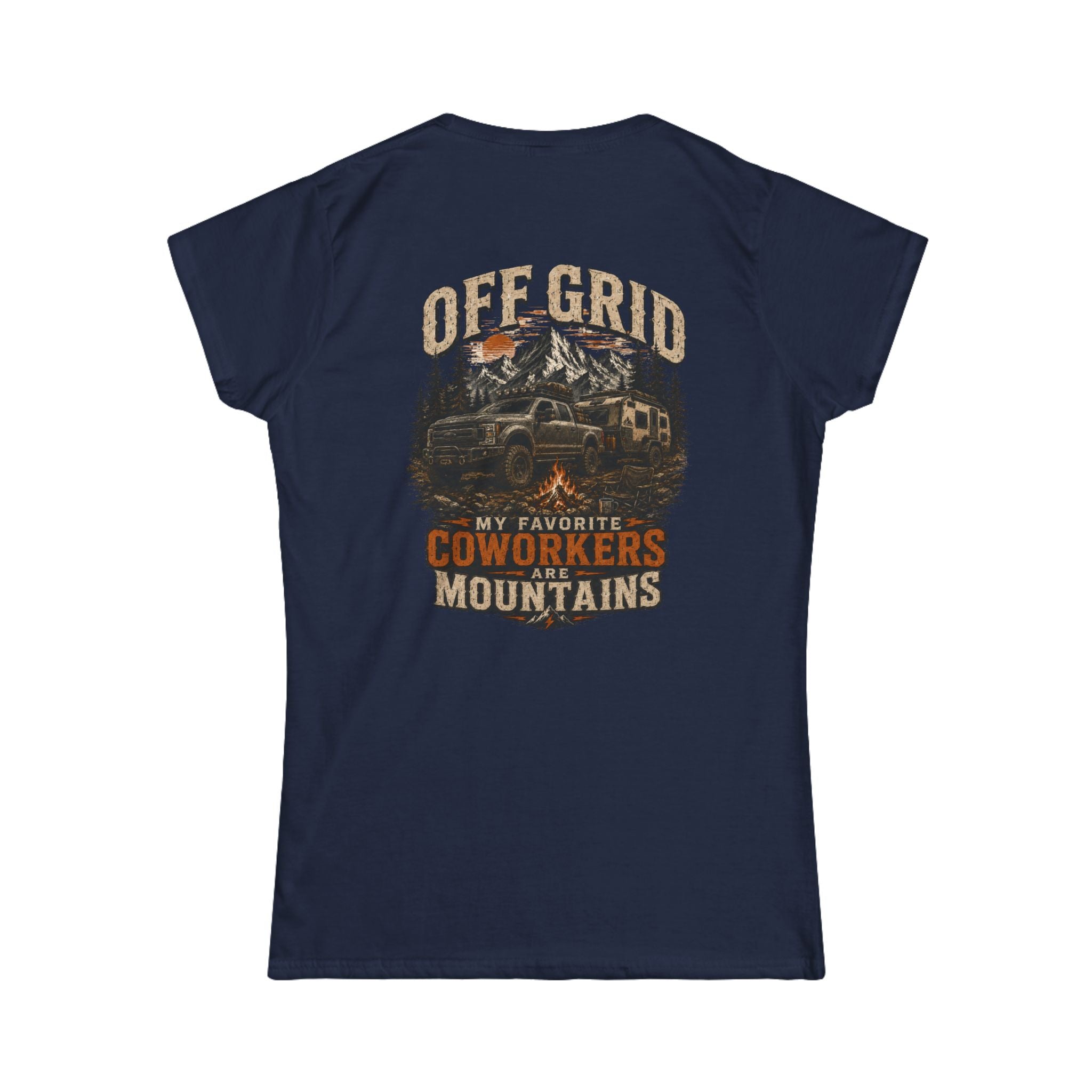 Off Grid Mountains Tee — "My Favorite Coworkers Are The Mountains" Women's T-Shirt