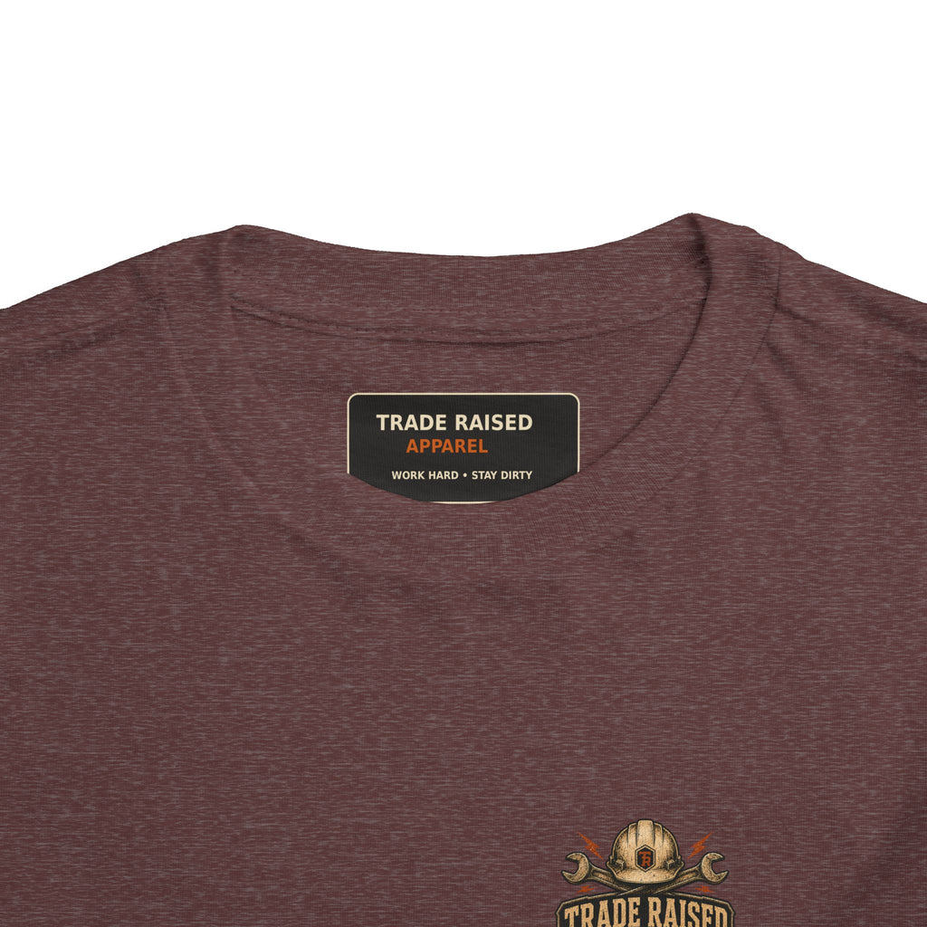 Toddler Tee — "Small Boots Big Jobs" Construction Graphic Shirt
