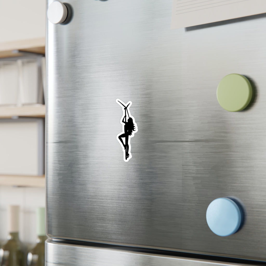 Pole Dancer Silhouette Kiss-Cut Vinyl Sticker — Minimal Pole Fitness Decal