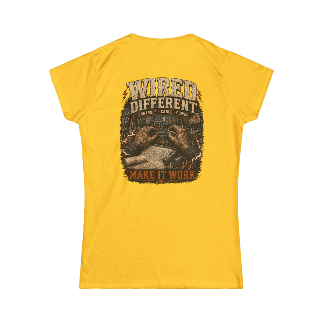Wired Different Tee — 'Wired Different Make It Work' Graphic Women's T-Shirt