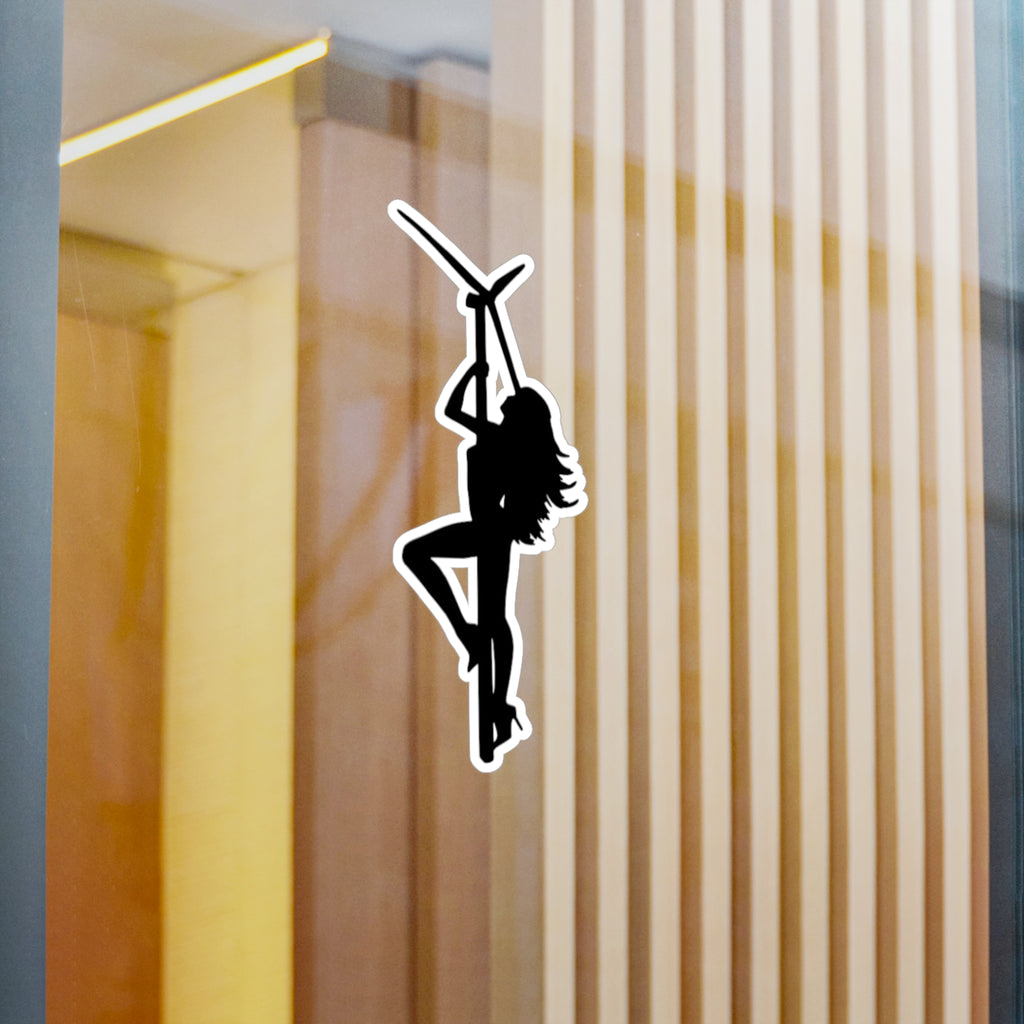 Pole Dancer Silhouette Kiss-Cut Vinyl Sticker — Minimal Pole Fitness Decal