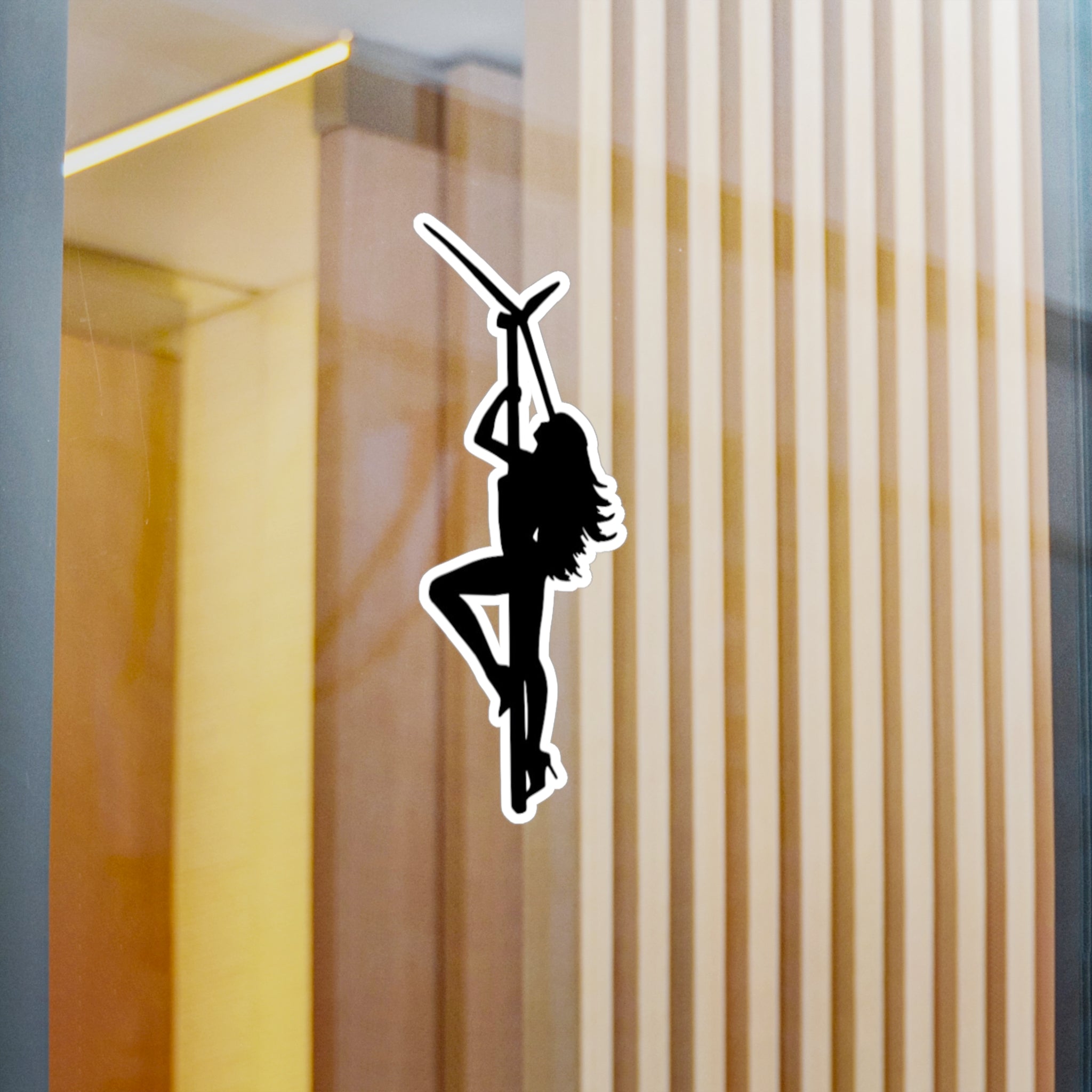 Pole Dancer Silhouette Kiss-Cut Vinyl Sticker — Minimal Pole Fitness Decal