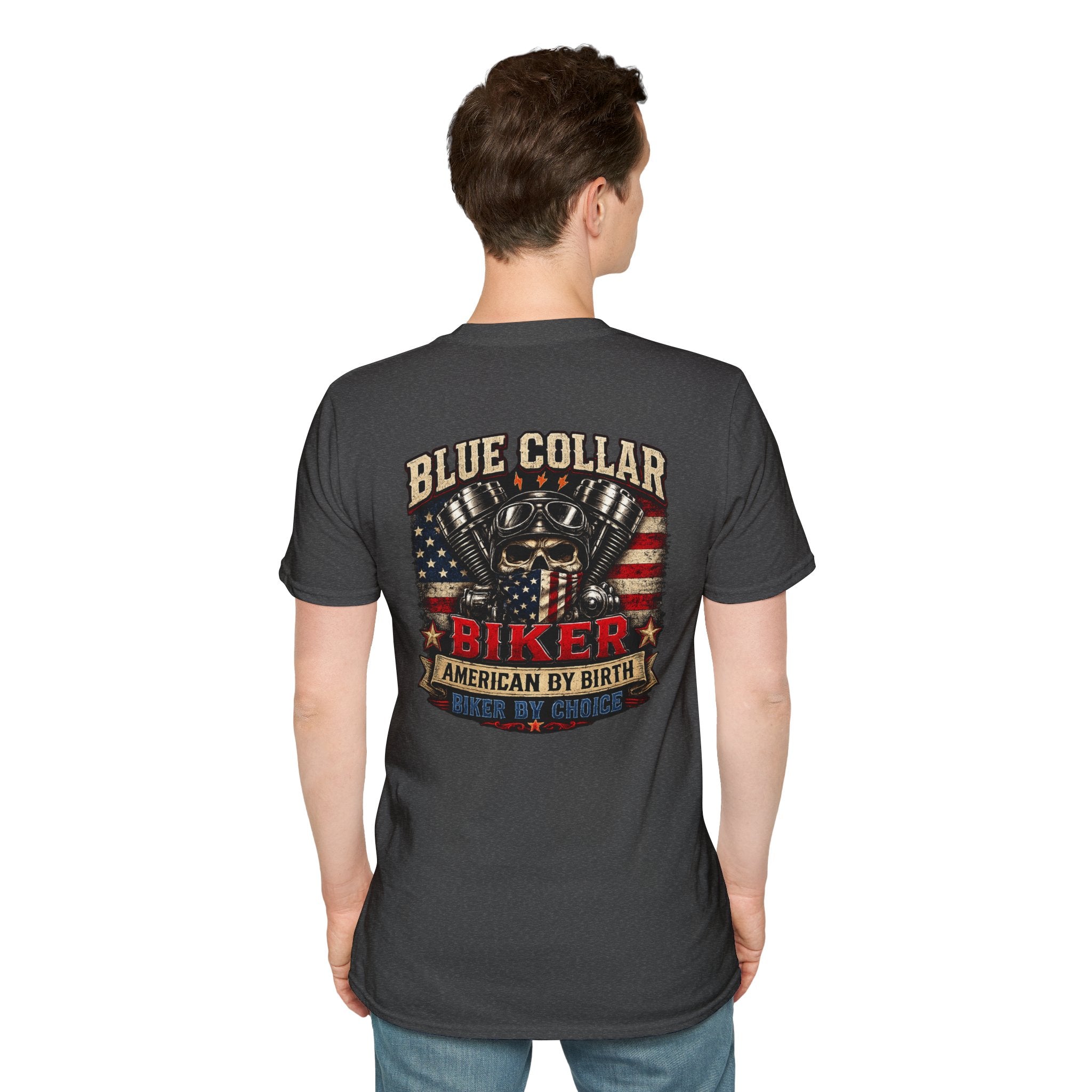 Blue collar biker