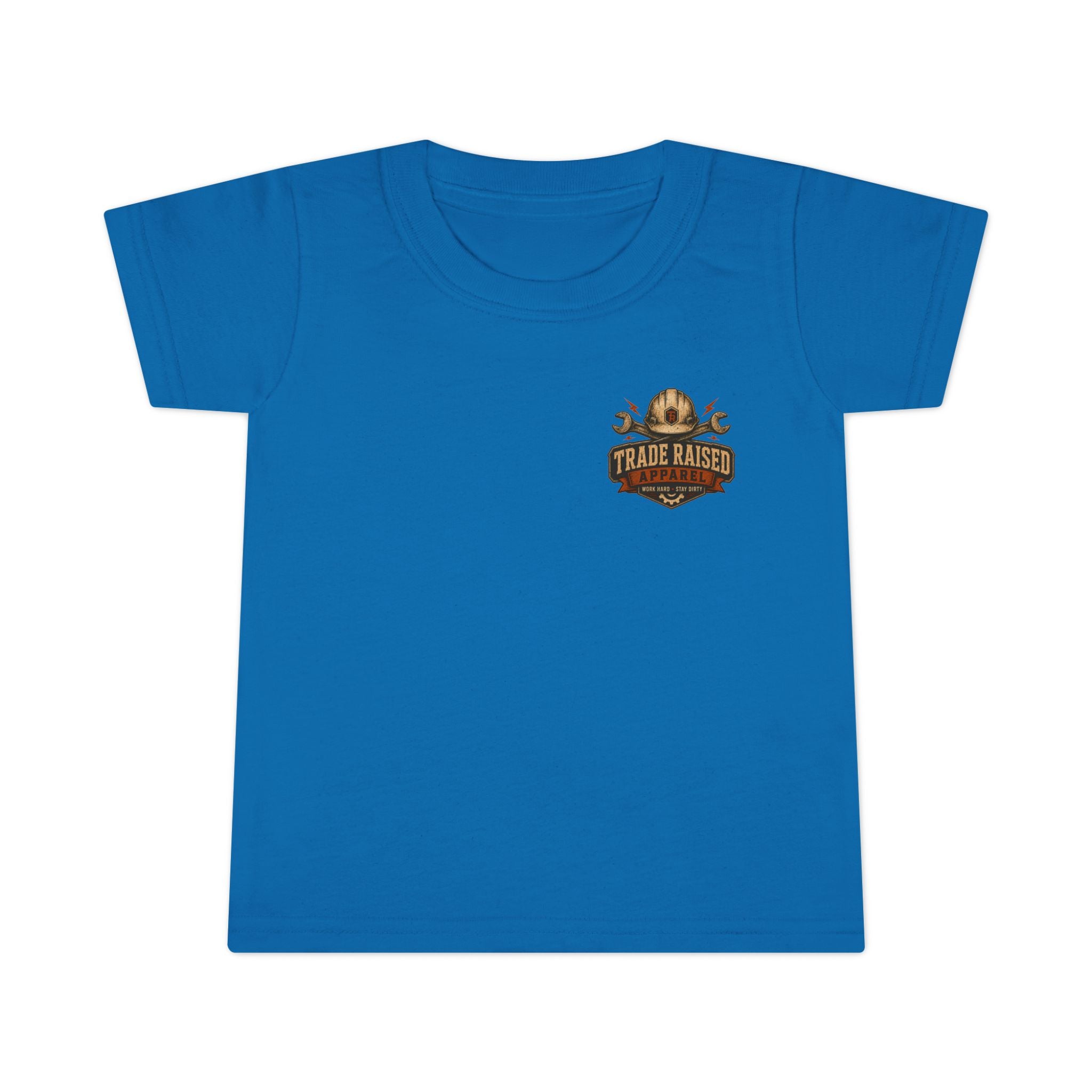 Raised in the Trades Toddler T-Shirt — "Blue Collar Kid" Workman Graphic
