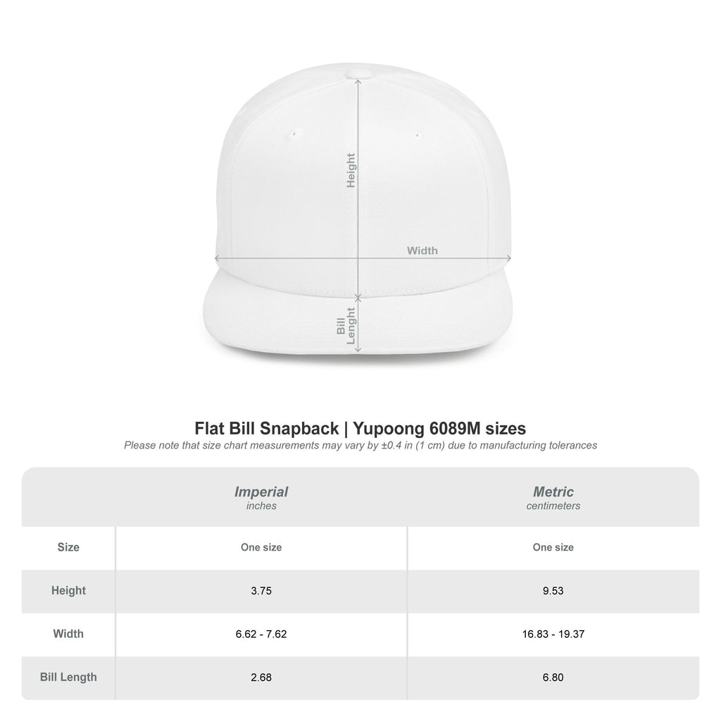 Flat Bill Snapback Hat — "Trade Raised" Logo Cap