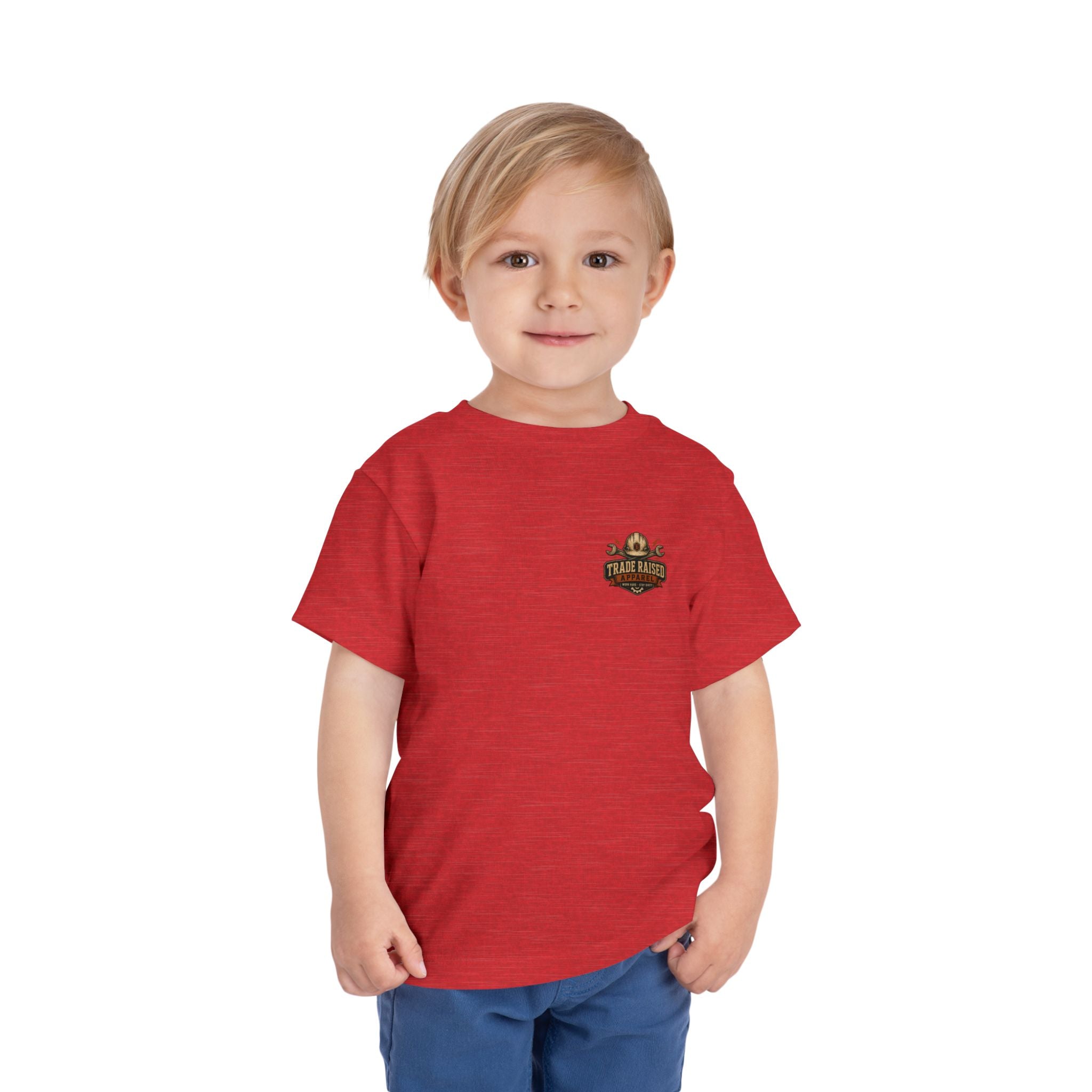 Toddler Tee — "Small Boots, Big Attitude" Pink Cowgirl Graphic