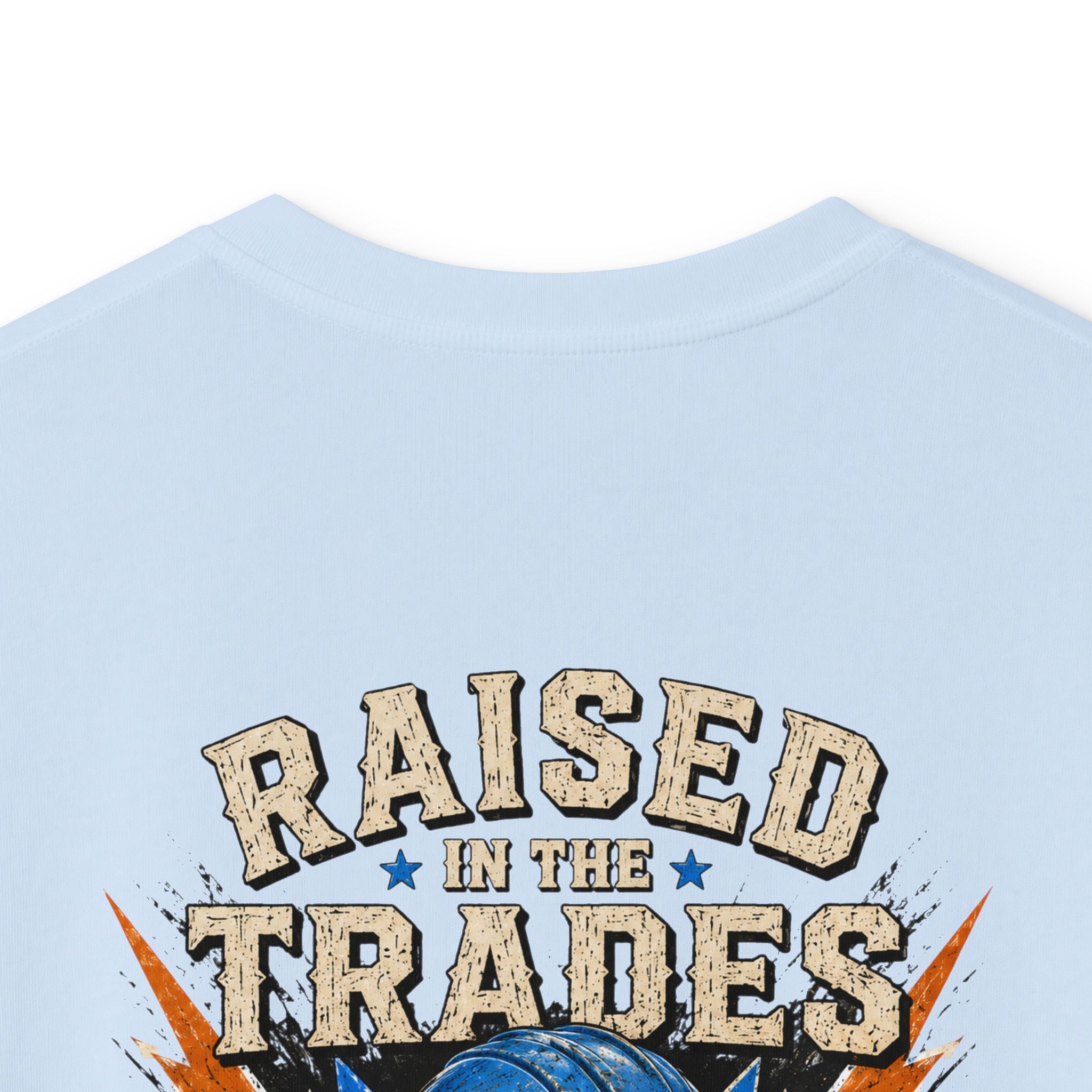 Kids T-Shirt - "Raised With Trades" Blue Collar Kid Graphic Tee