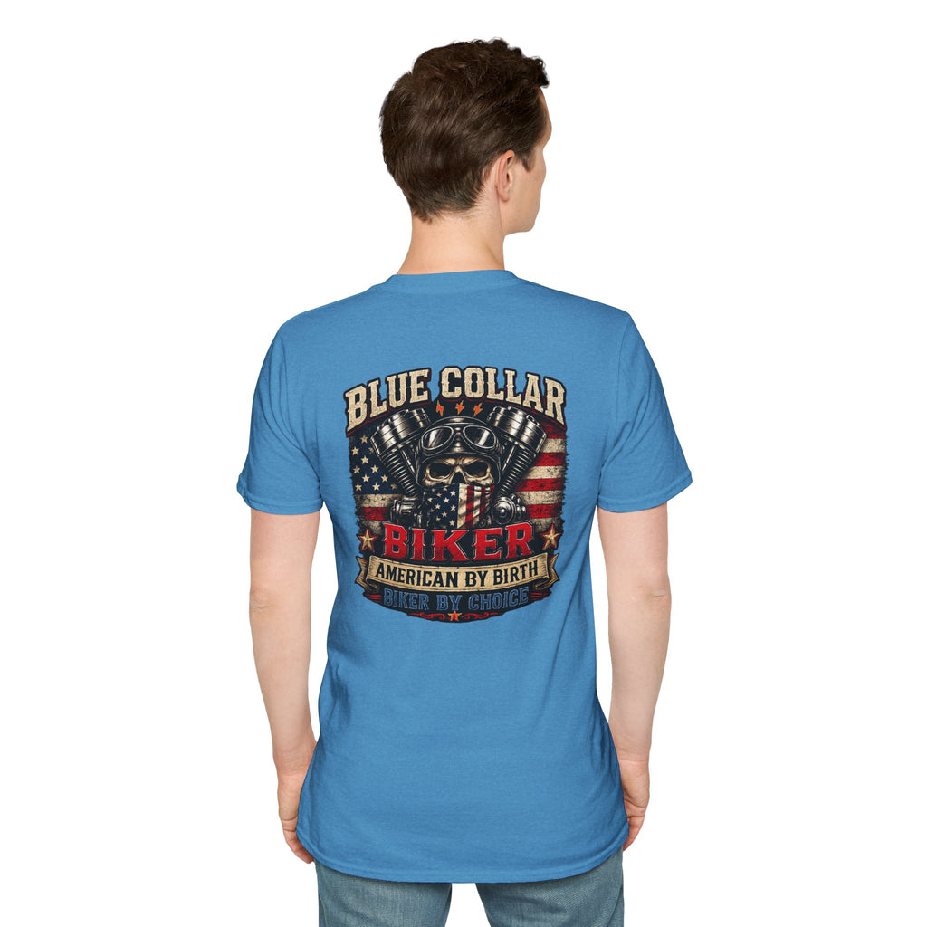 Blue collar biker