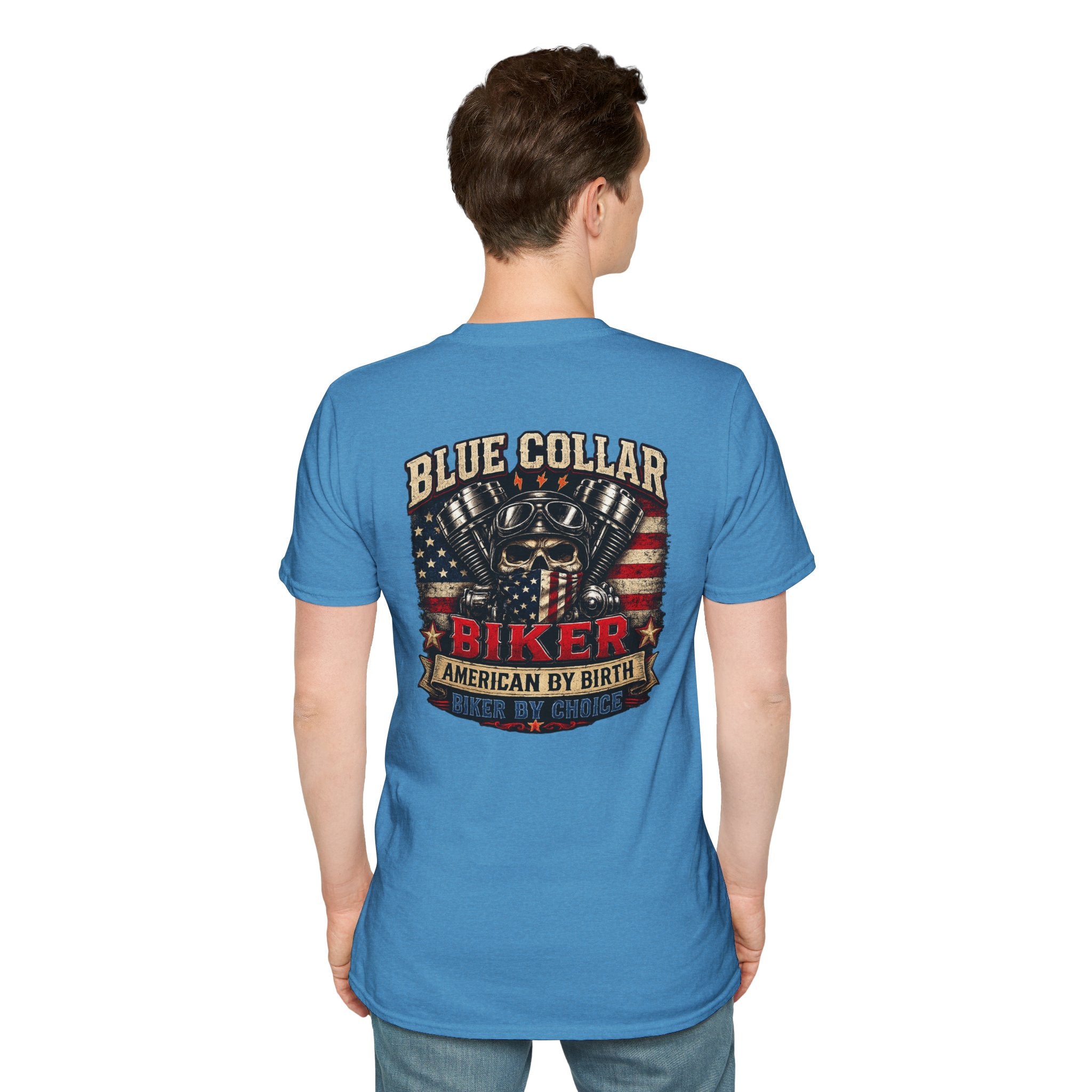 Blue collar biker