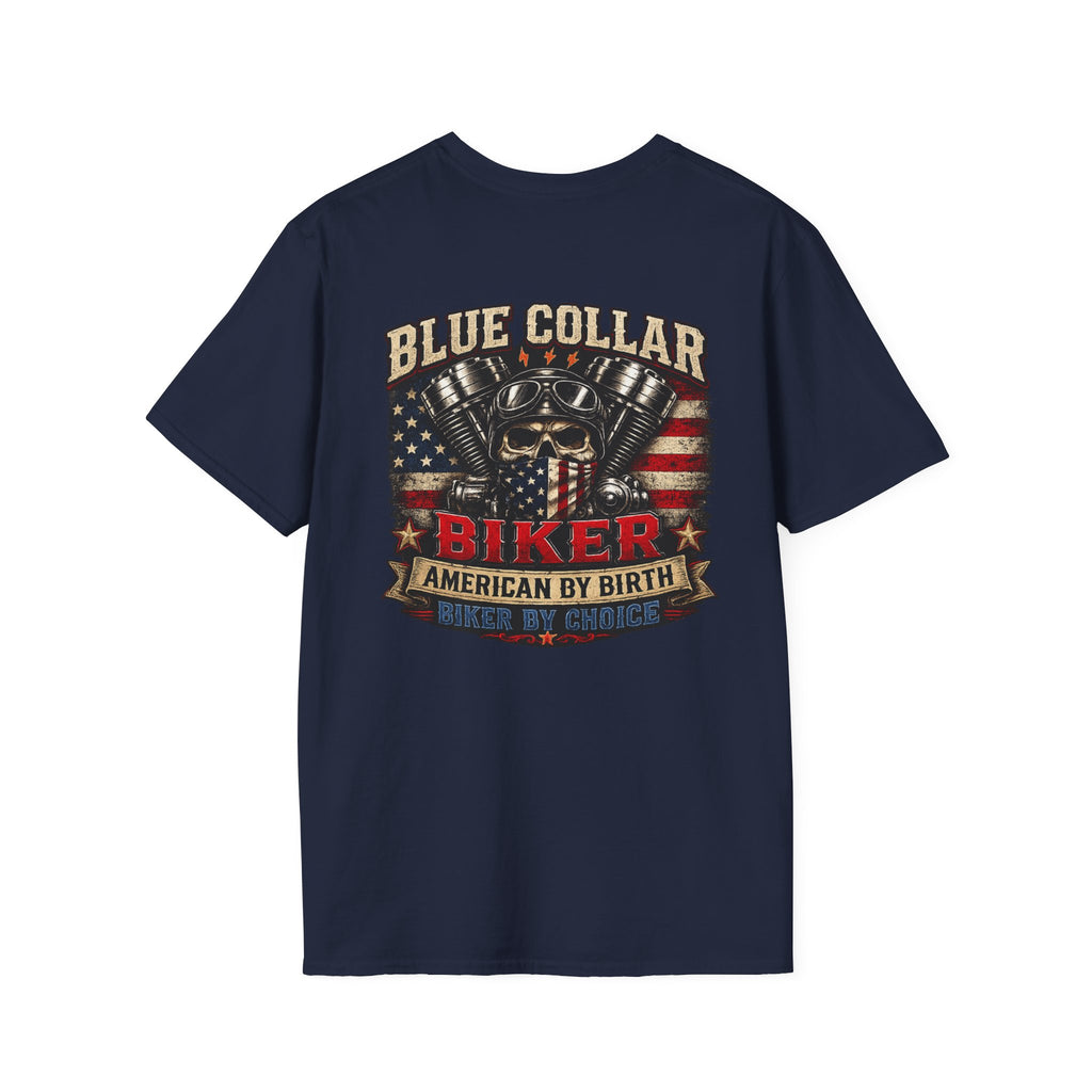 Blue collar biker