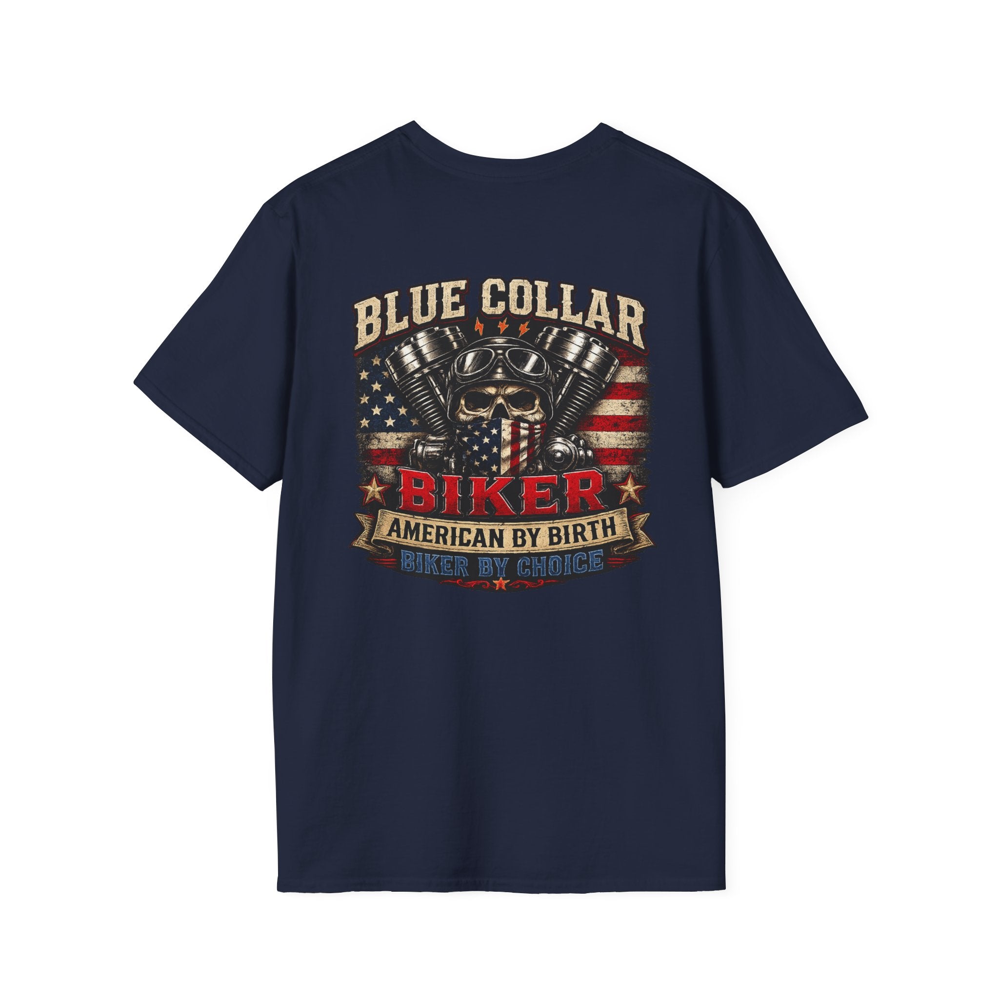 Blue collar biker