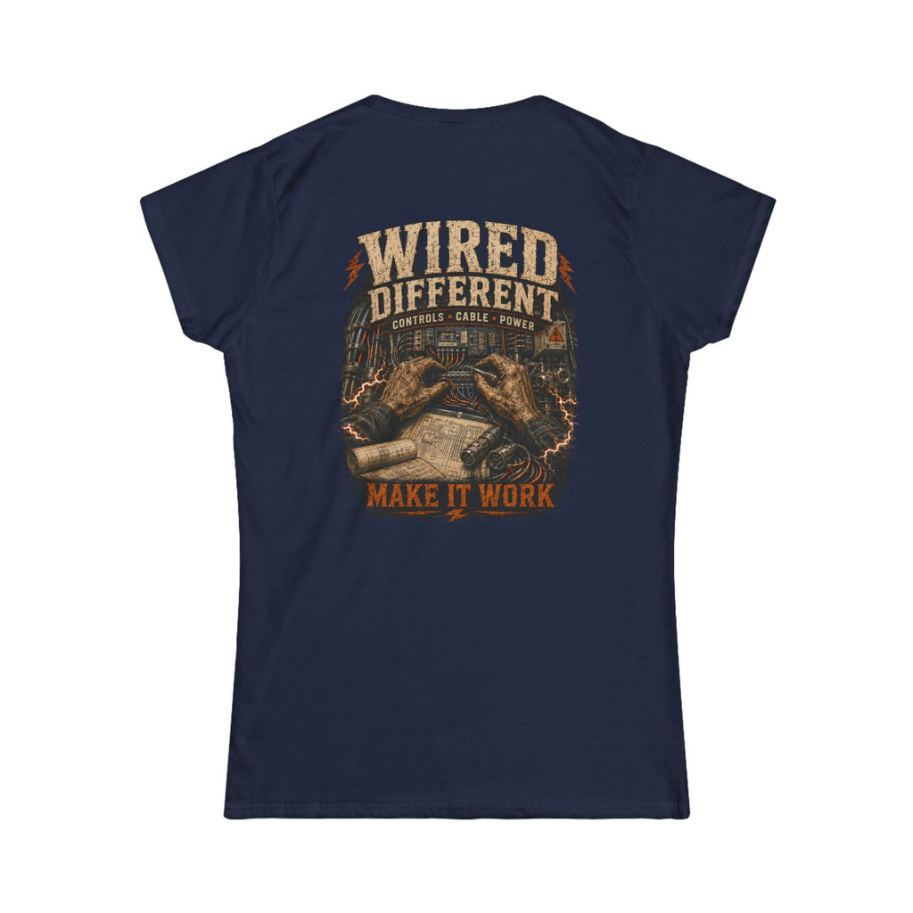 Wired Different Tee — 'Wired Different Make It Work' Graphic Women's T-Shirt