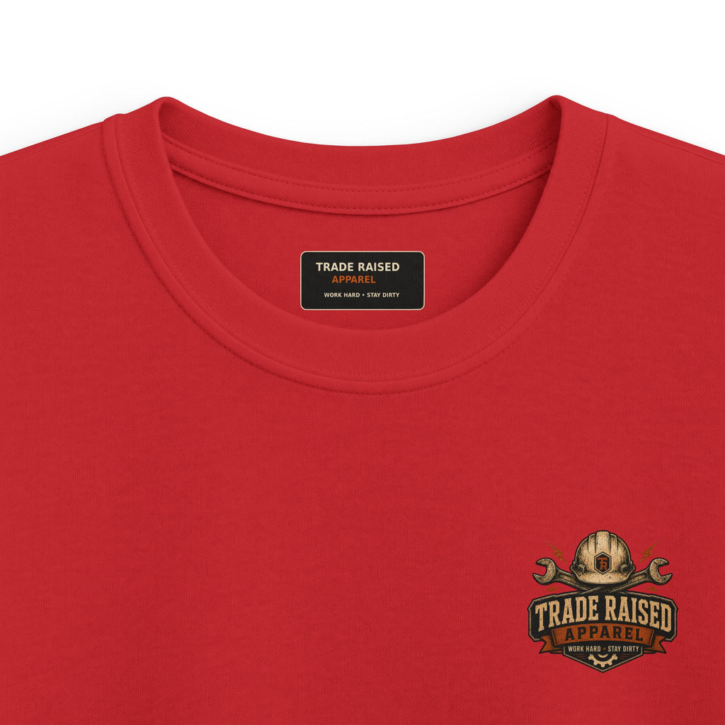Kids Tee — Tropical Fishing Sunset Graphic (Back) with Small Front Logo