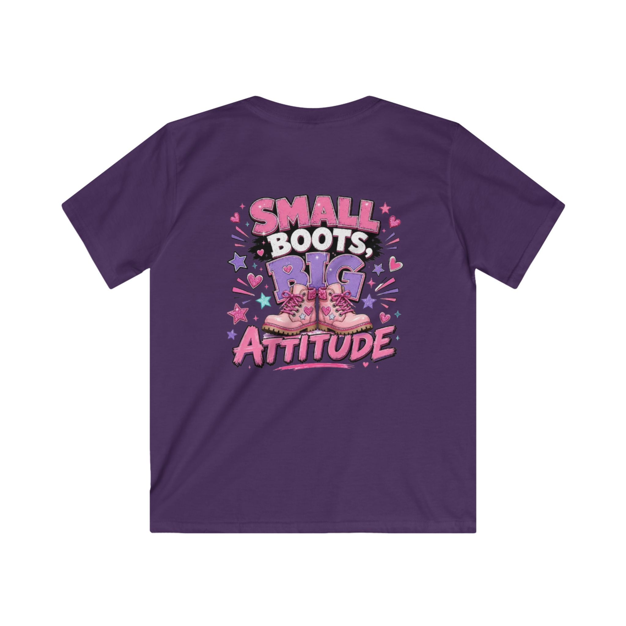 Kids T-Shirt — "Small Boots Big Attitude"