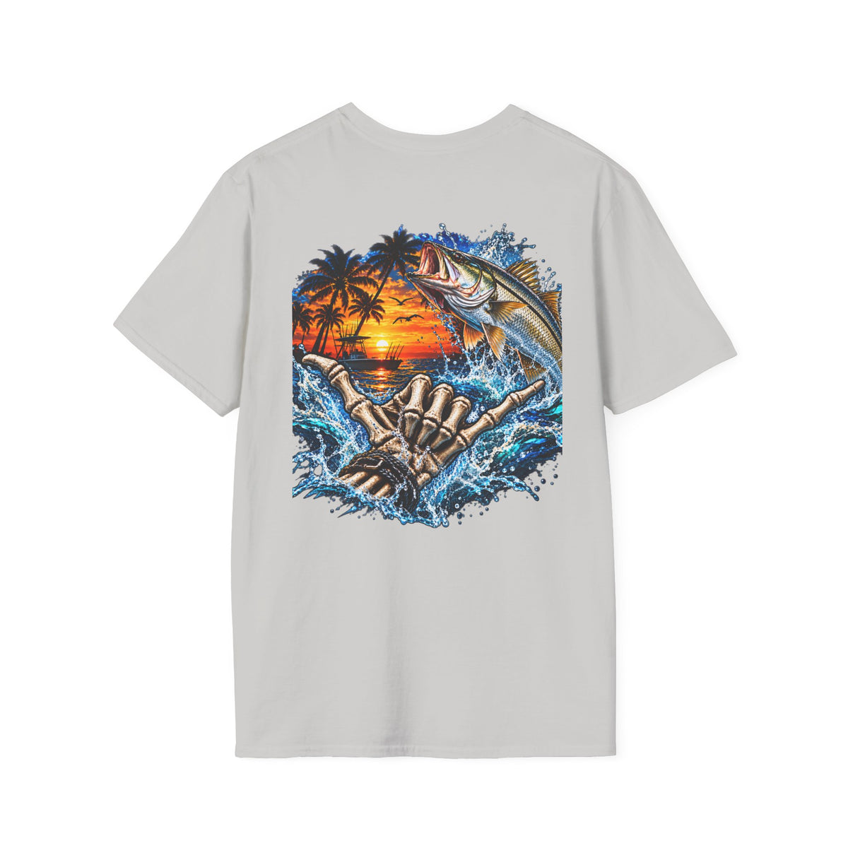 Fishing Sunset T-Shirt  Shoreline Angler Graphic Tee