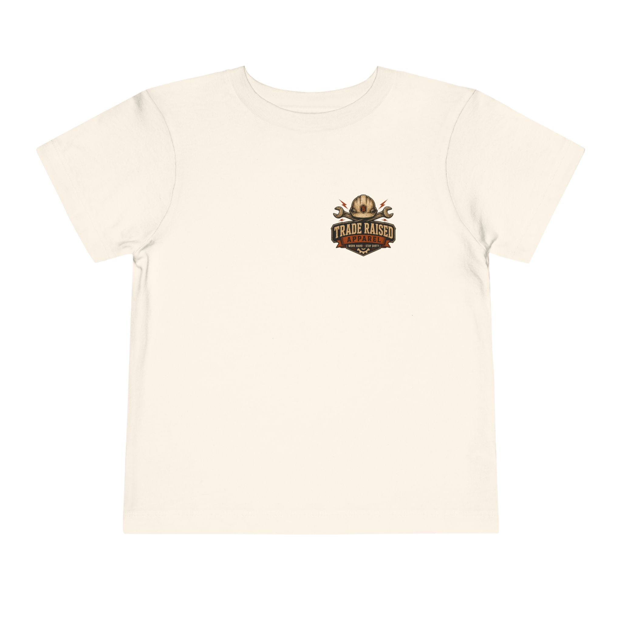 Toddler Tee — "Raised in the Trades" Blue Collar Kid Shirt