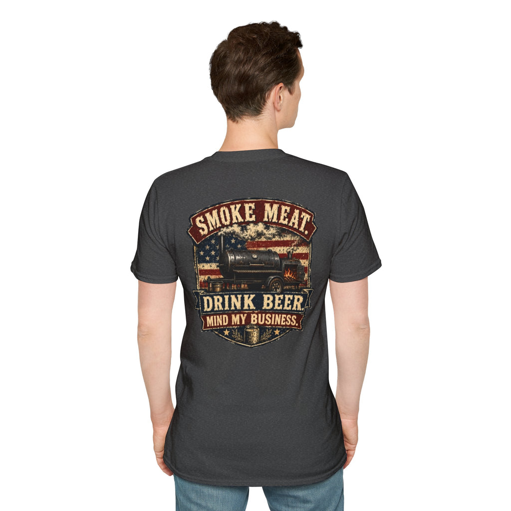 Trade Raised Logo T-Shirt — Vintage Farmer Sunrise Graphic Tee