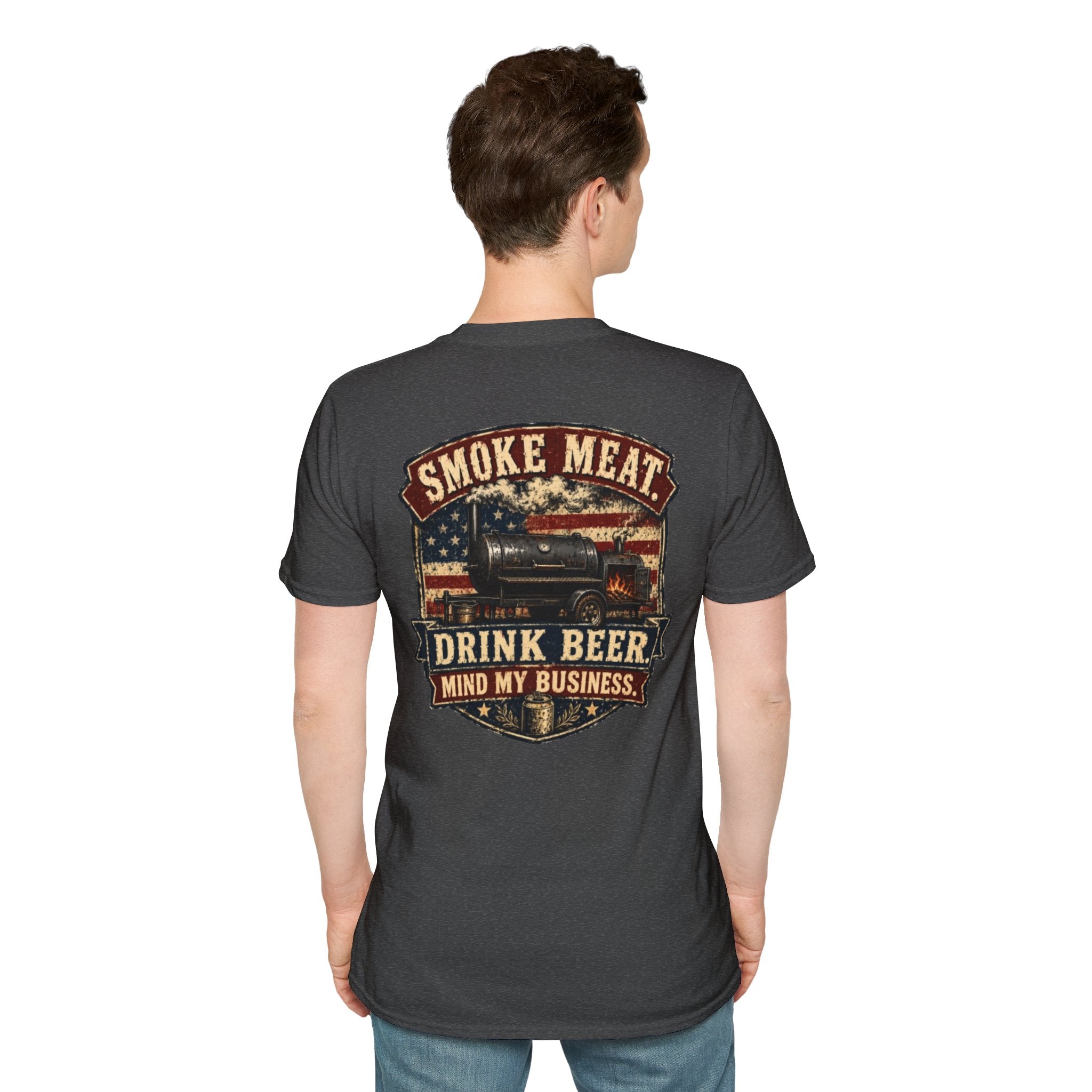 Trade Raised Logo T-Shirt — Vintage Farmer Sunrise Graphic Tee