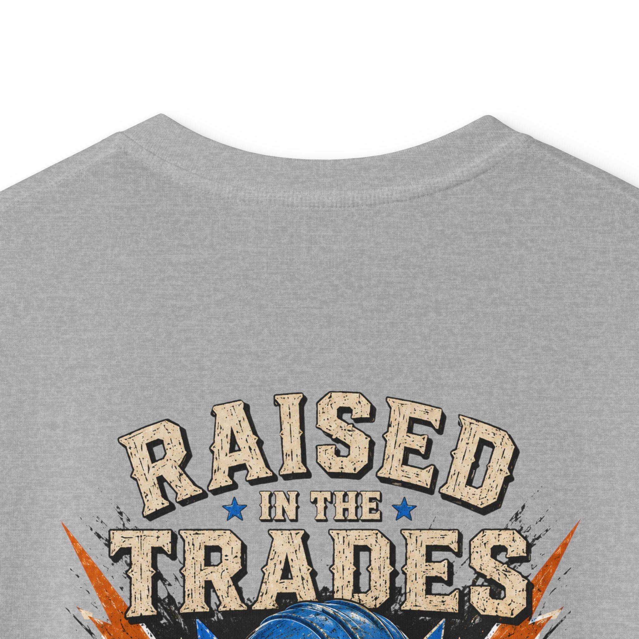 Kids T-Shirt - "Raised With Trades" Blue Collar Kid Graphic Tee
