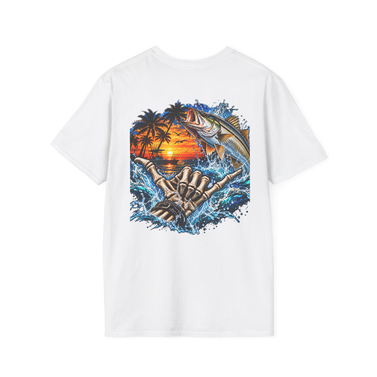 Fishing Sunset T-Shirt  Shoreline Angler Graphic Tee