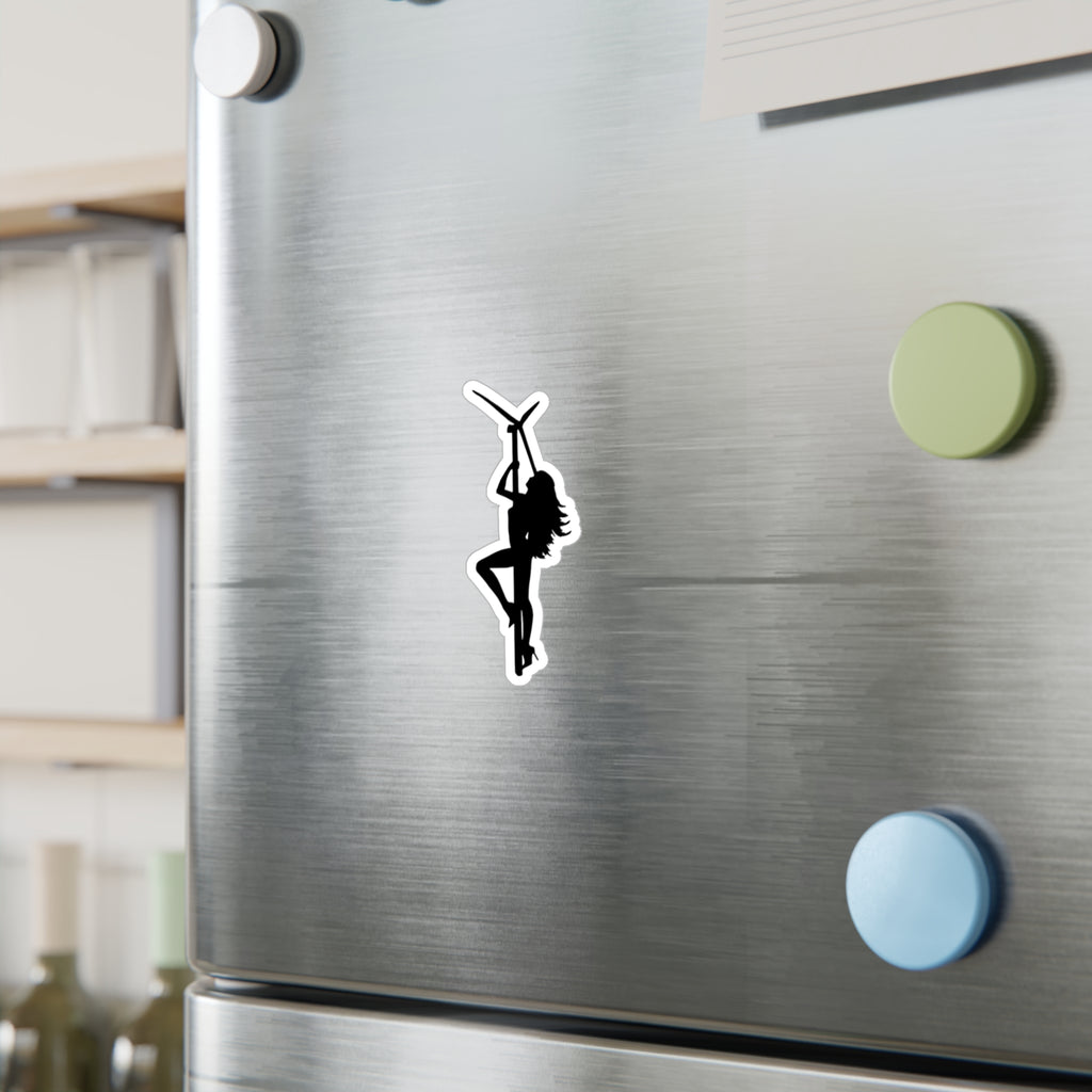 Pole Dancer Silhouette Kiss-Cut Vinyl Sticker — Minimal Pole Fitness Decal