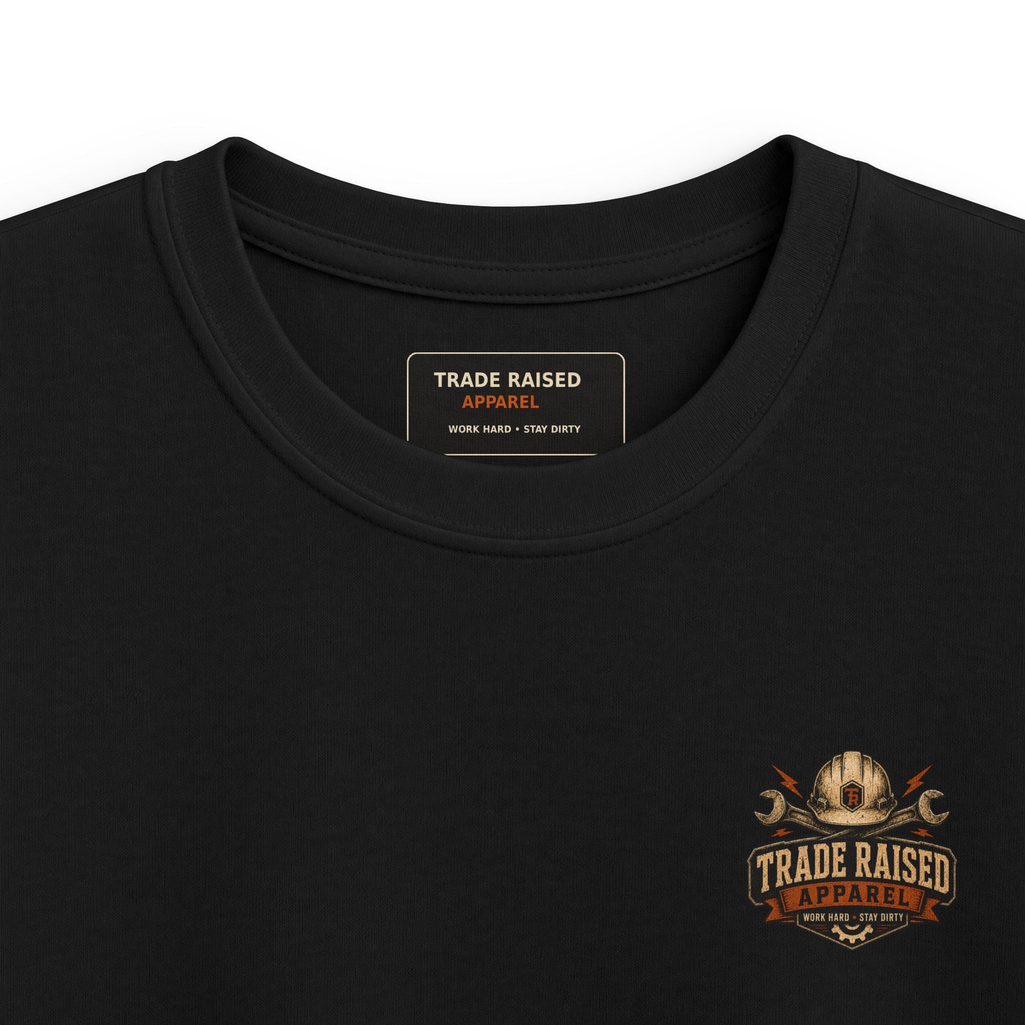 Kids T-Shirt - "Raised With Trades" Blue Collar Kid Graphic Tee