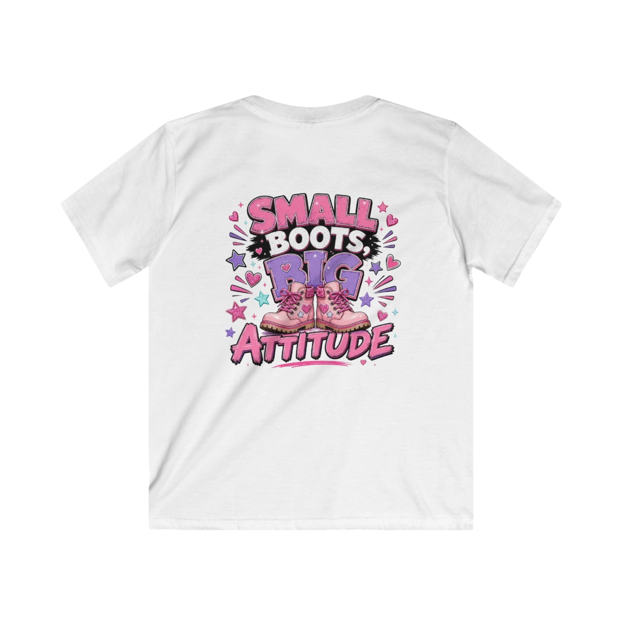 Kids T-Shirt — "Small Boots Big Attitude"