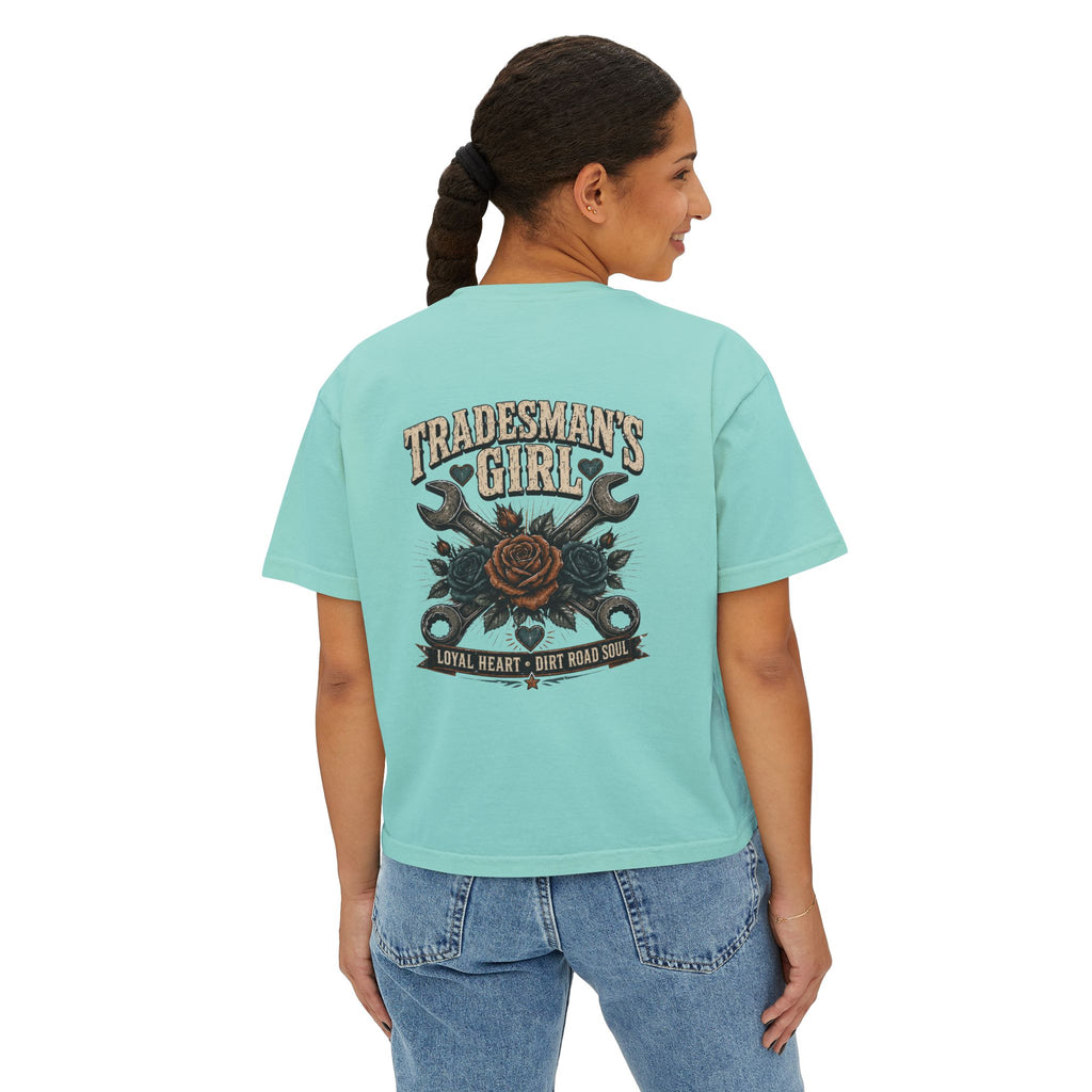 Tradesman's Girl Boxy Tee — Women's Workwear Graphic T‑Shirt