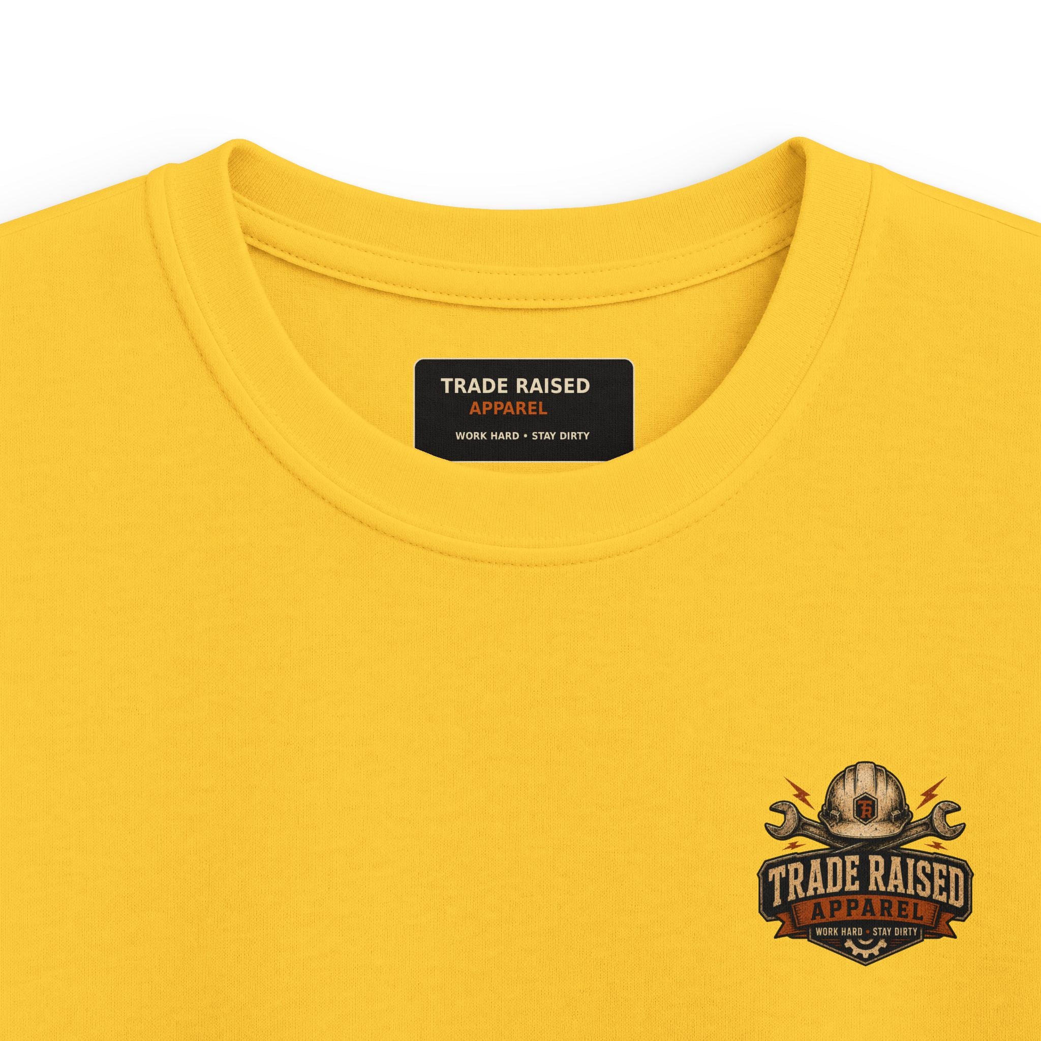 Kids T-Shirt - "Raised With Trades" Blue Collar Kid Graphic Tee