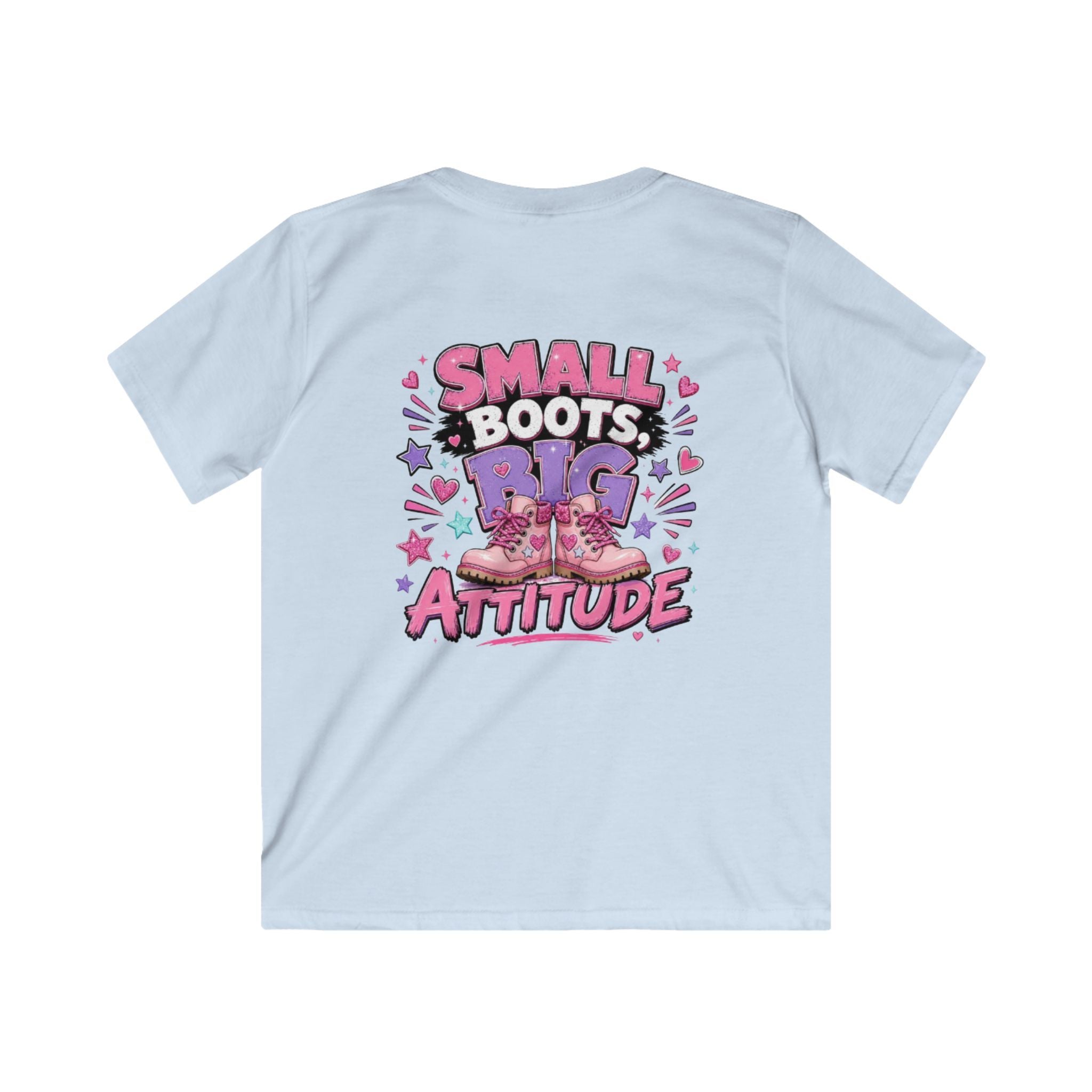 Kids T-Shirt — "Small Boots Big Attitude"