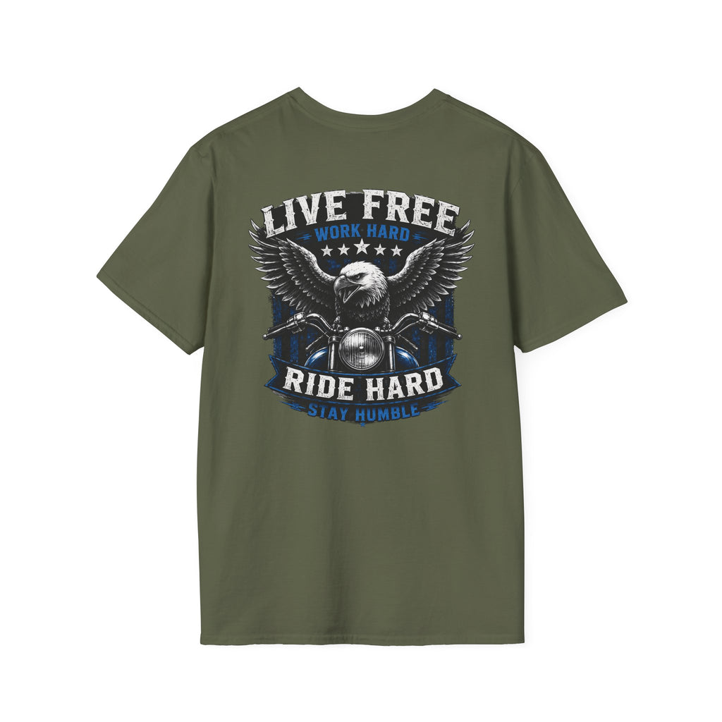 Trade Raised Ride T-Shirt — Vintage Hunting Camp Logo Tee