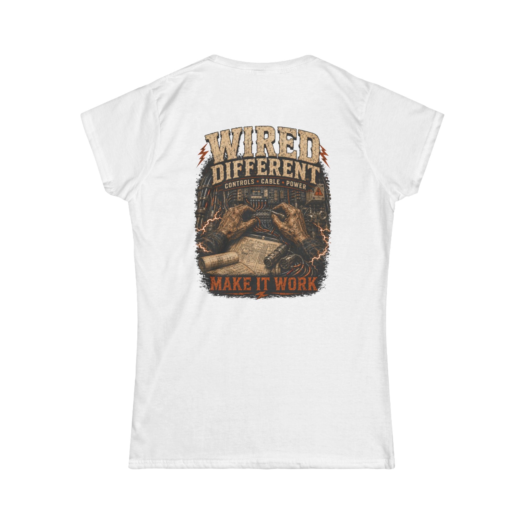 Wired Different Tee — 'Wired Different Make It Work' Graphic Women's T-Shirt