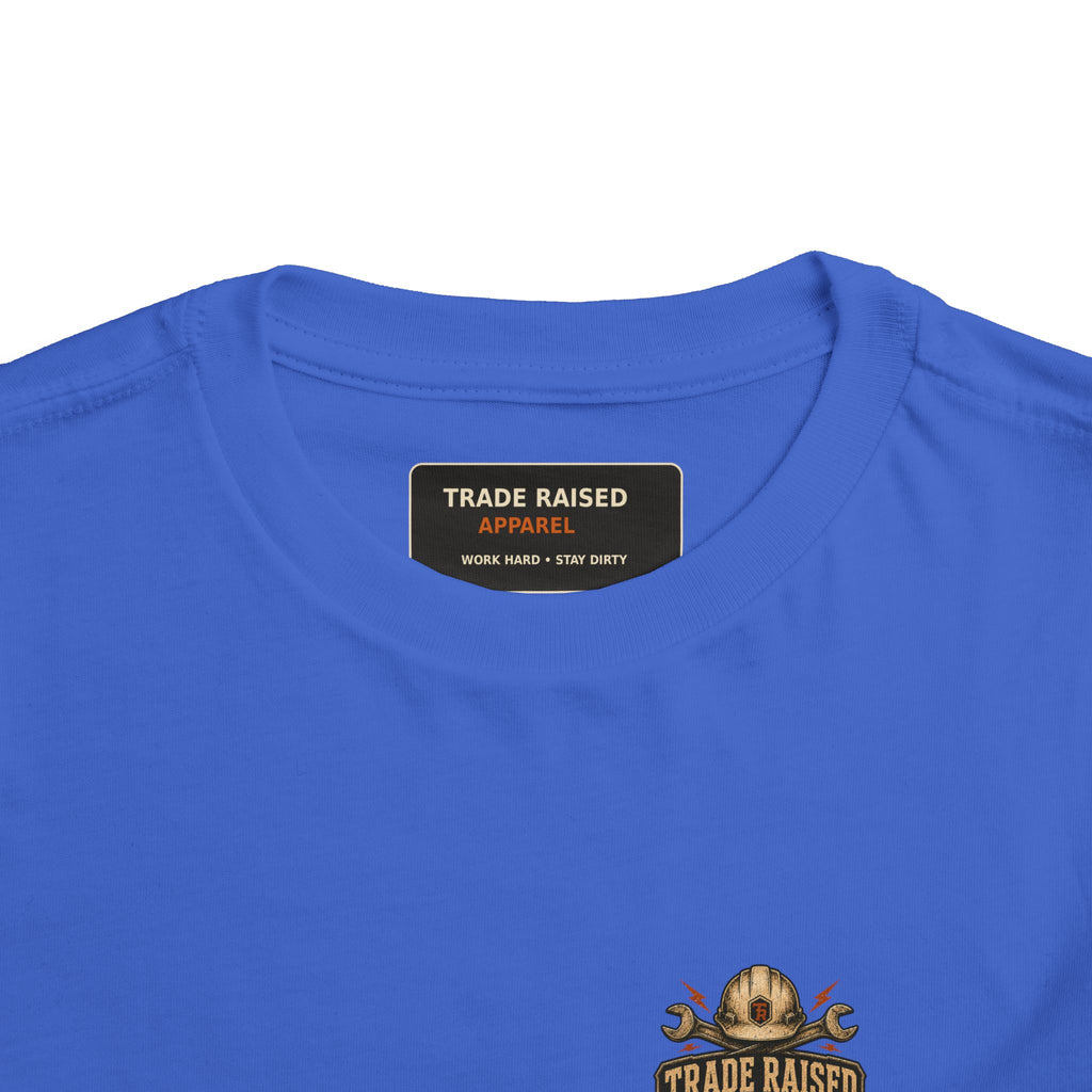 Toddler Tee — "Small Boots Big Jobs" Construction Graphic Shirt