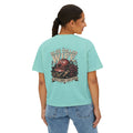 Blue Collar Wife Boxy Tee — "Built Tough, Love Hard" Vintage Worker Wife Shirt