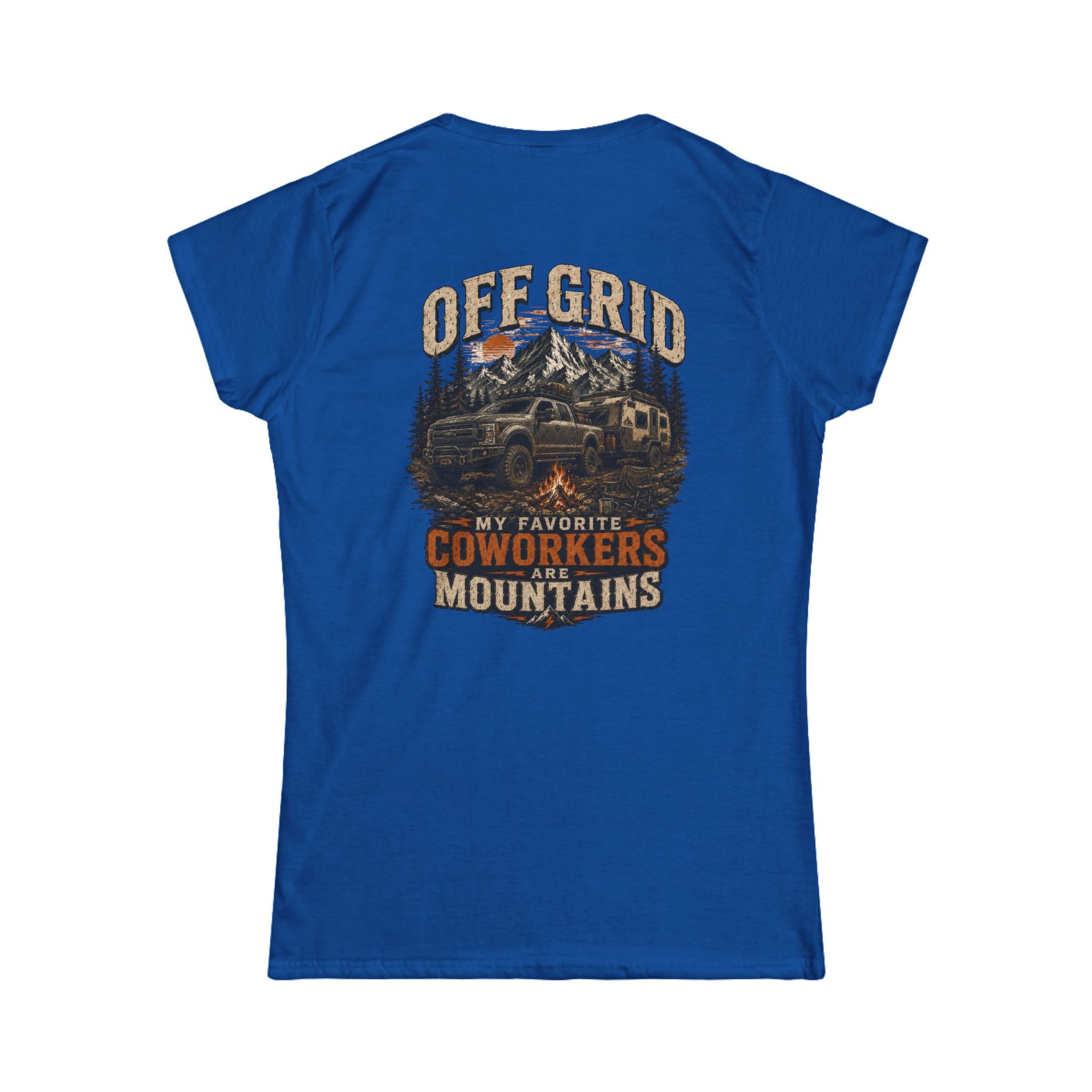 Off Grid Mountains Tee — "My Favorite Coworkers Are The Mountains" Women's T-Shirt