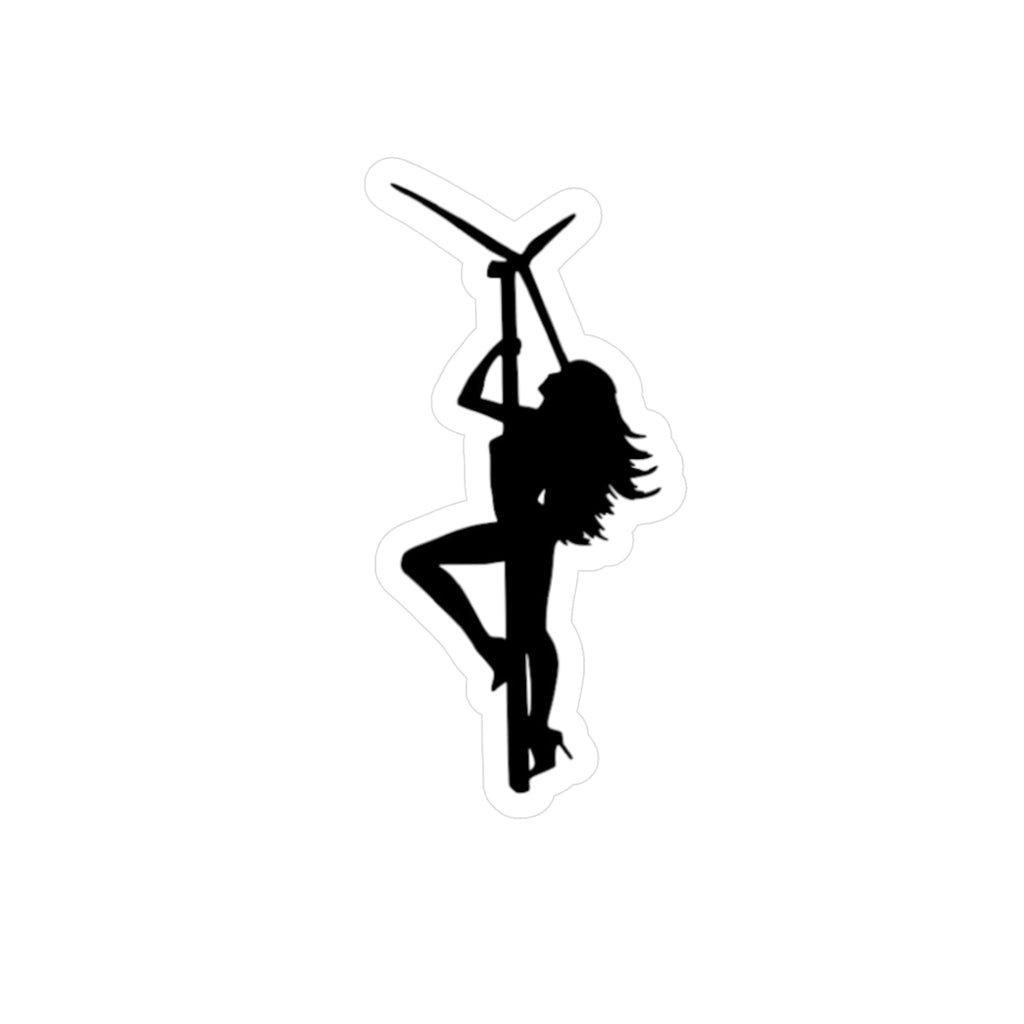 Pole Dancer Silhouette Kiss-Cut Vinyl Sticker — Minimal Pole Fitness Decal
