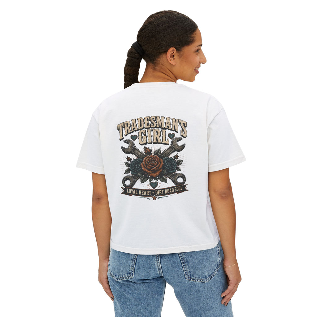 Tradesman's Girl Boxy Tee — Women's Workwear Graphic T‑Shirt
