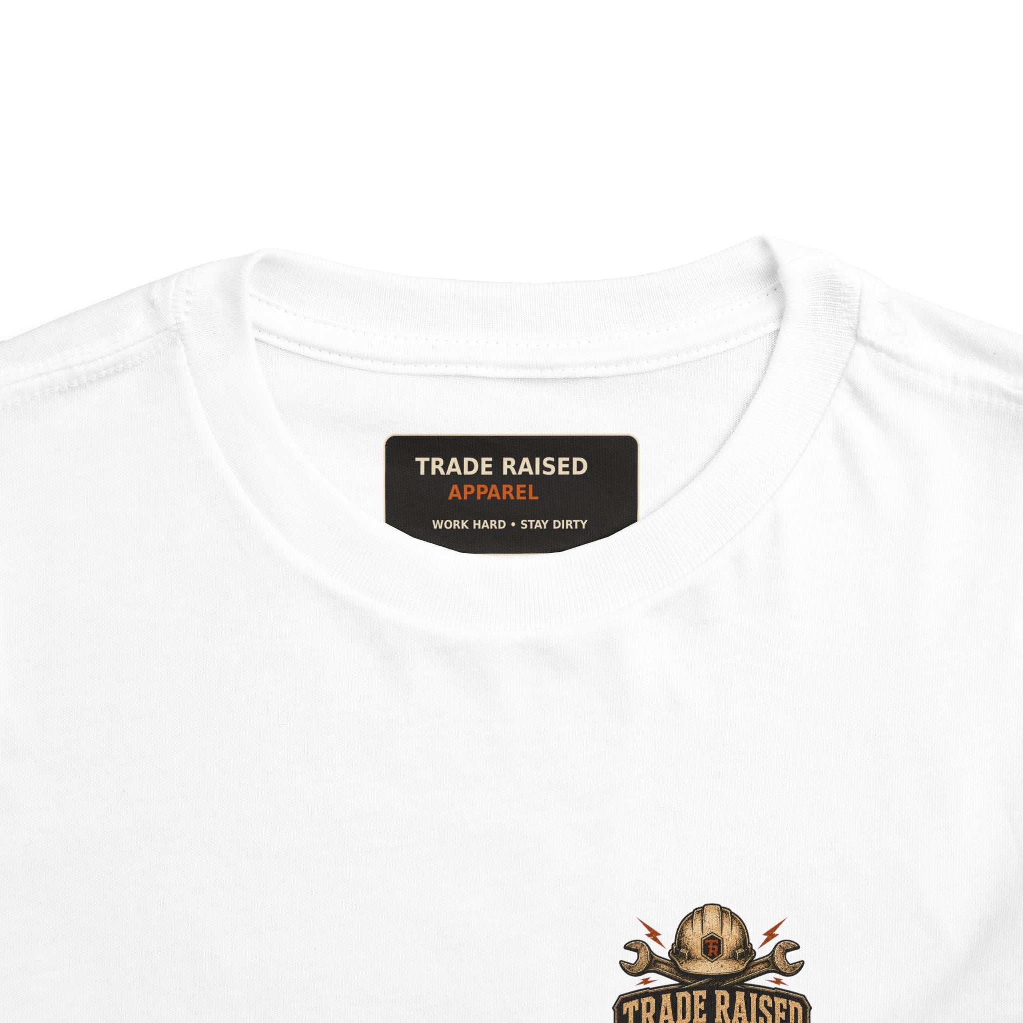 Toddler Tee — "Small Boots Big Jobs" Construction Graphic Shirt