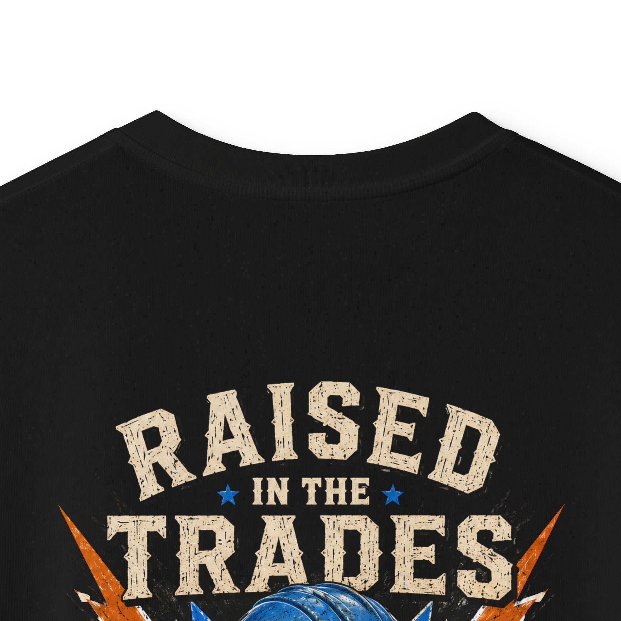 Kids T-Shirt - "Raised With Trades" Blue Collar Kid Graphic Tee