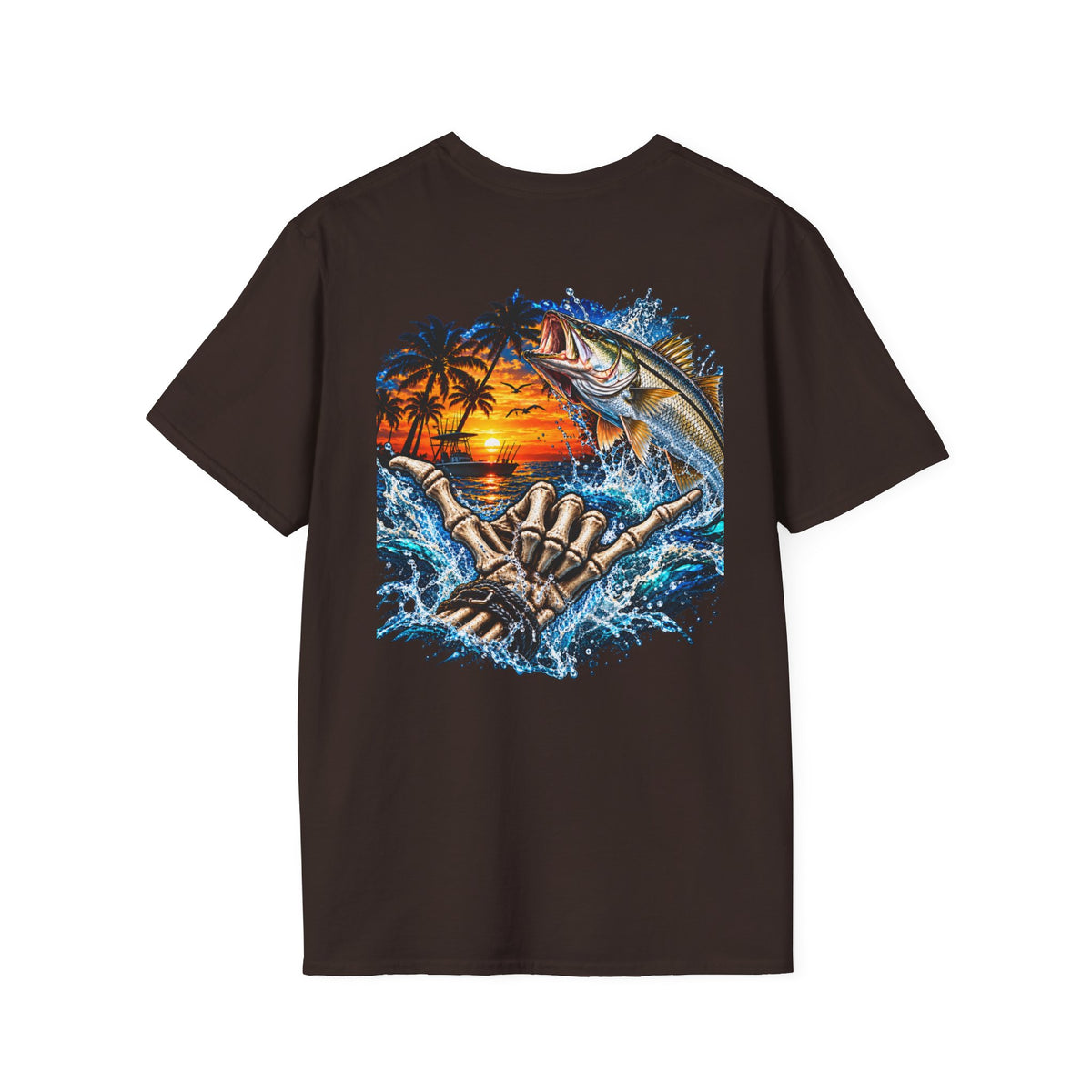 Fishing Sunset T-Shirt  Shoreline Angler Graphic Tee