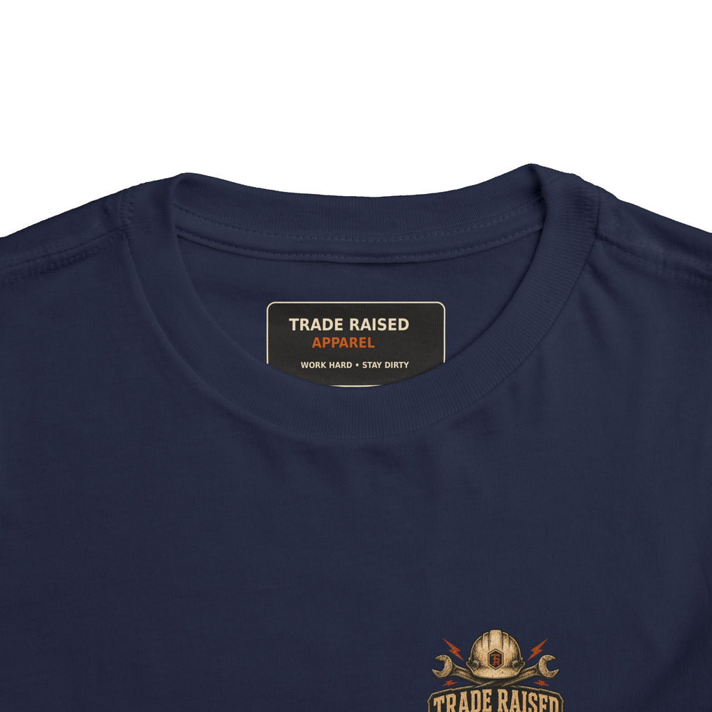 Toddler Tee — "Small Boots Big Jobs" Construction Graphic Shirt