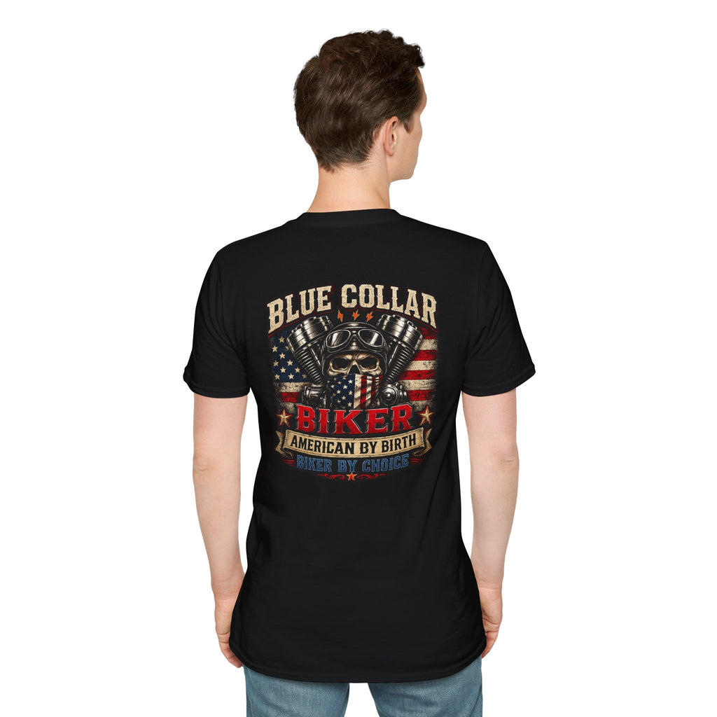 Blue collar biker